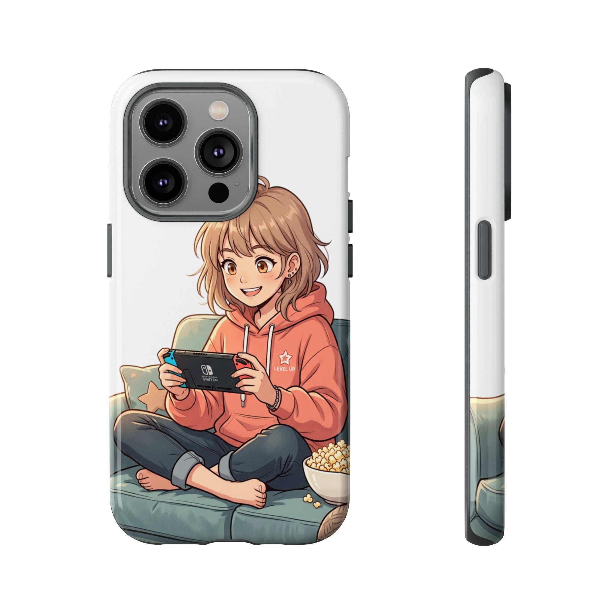 Gamer Girl Phone Case — Cute Anime Console Player Design