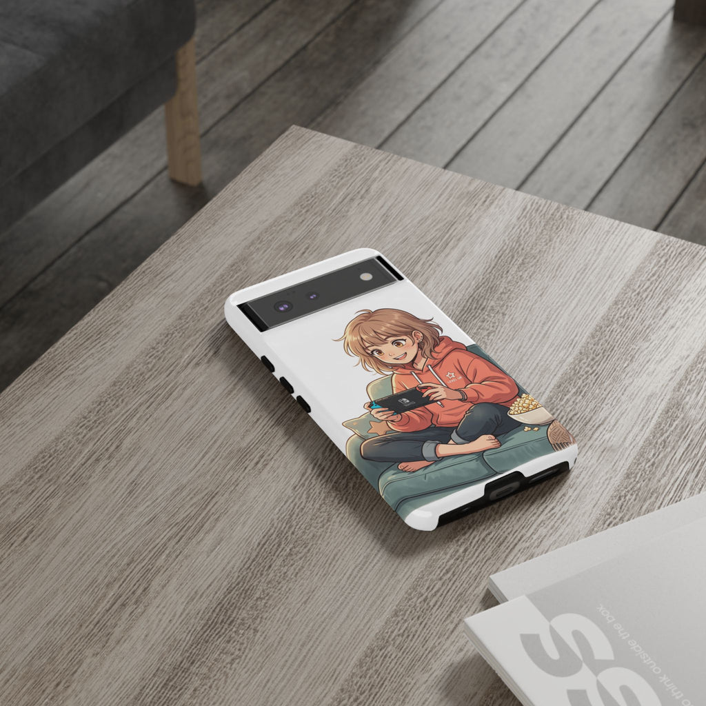 Gamer Girl Phone Case — Cute Anime Console Player Design