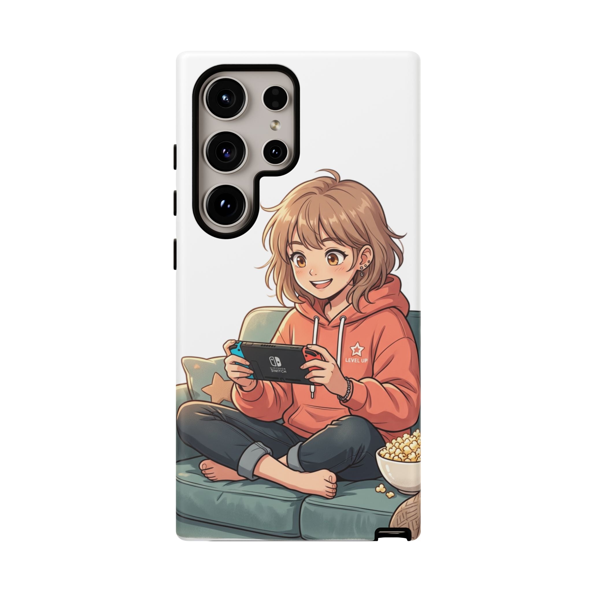 Gamer Girl Phone Case — Cute Anime Console Player Design