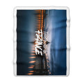 Sherpa Blanket - "Took 5 Minutes to Freeze" Winter Fleece Throw, Cozy Nightscape Home Gift