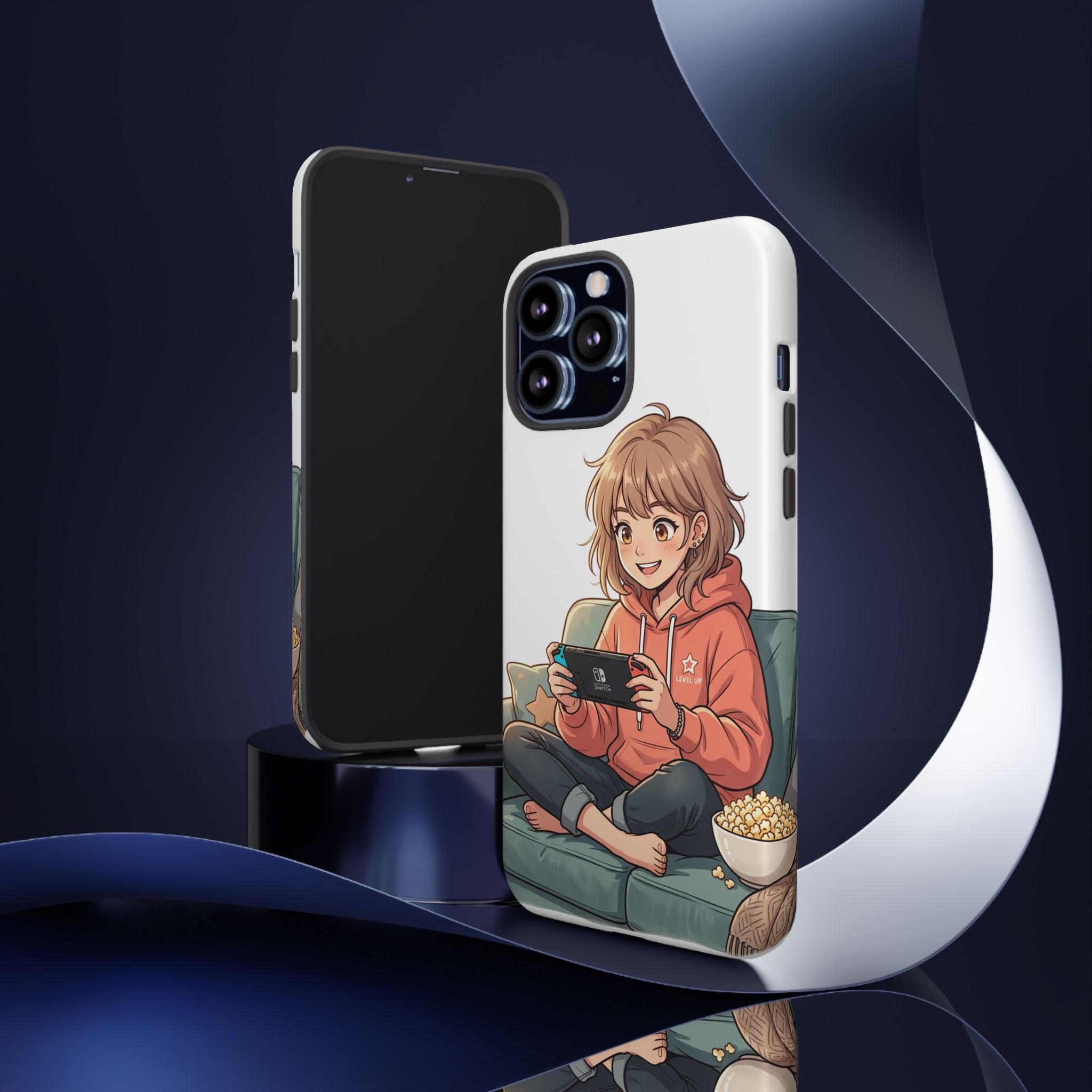 Gamer Girl Phone Case — Cute Anime Console Player Design