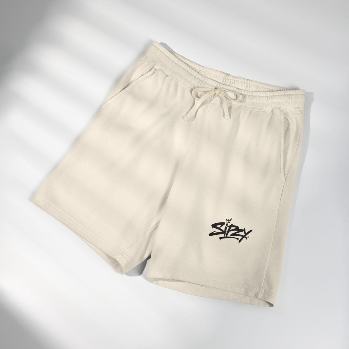 Streetwear Fleece Sweat Shorts — Lightweight Garment-Dyed Lounge Shorts