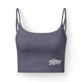 Luxe Sports Bra — Women's Minimalist Strappy Crop with "Sport" Logo