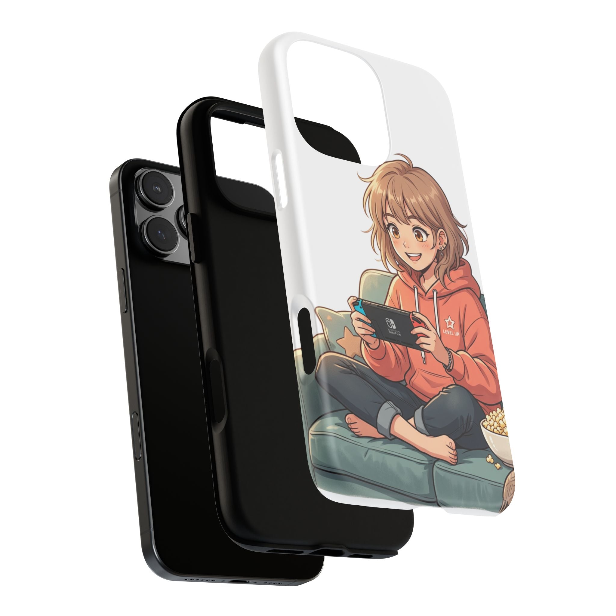 Gamer Girl Phone Case — Cute Anime Console Player Design