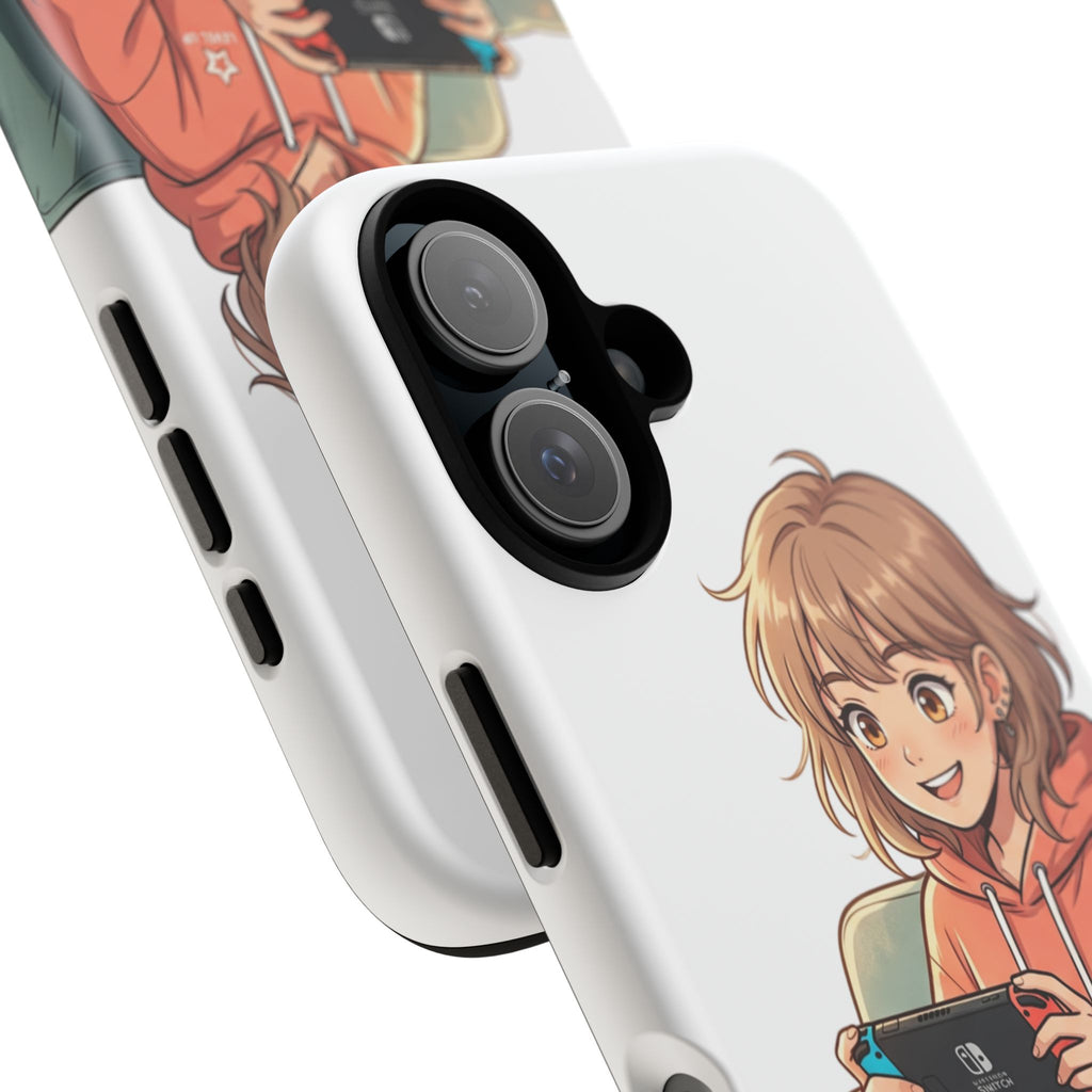 Gamer Girl Phone Case — Cute Anime Console Player Design