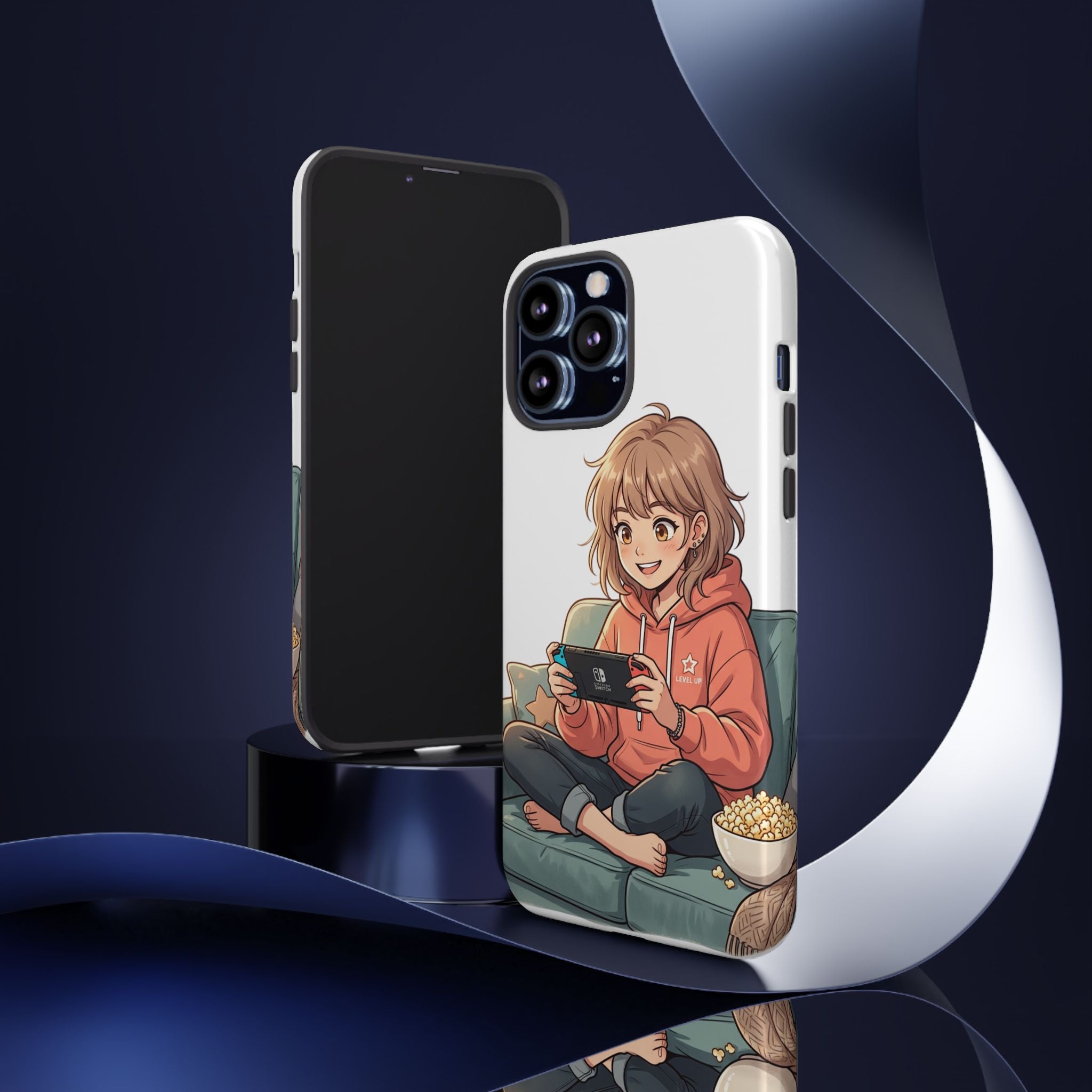 Gamer Girl Phone Case — Cute Anime Console Player Design