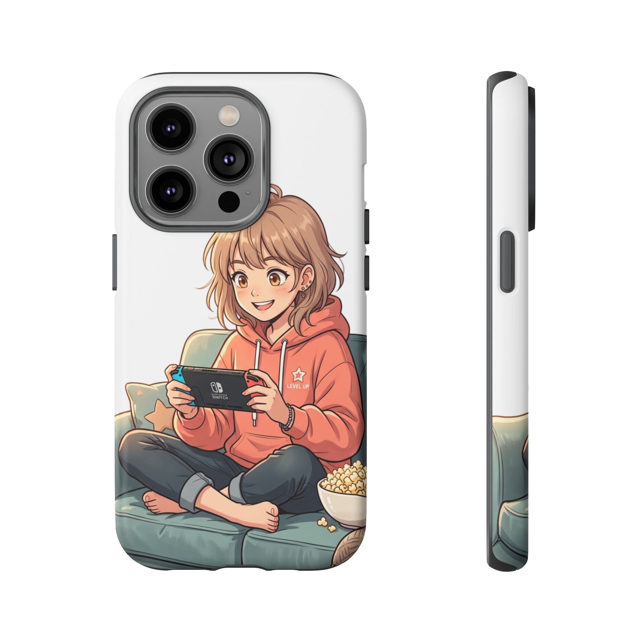 Gamer Girl Phone Case — Cute Anime Console Player Design