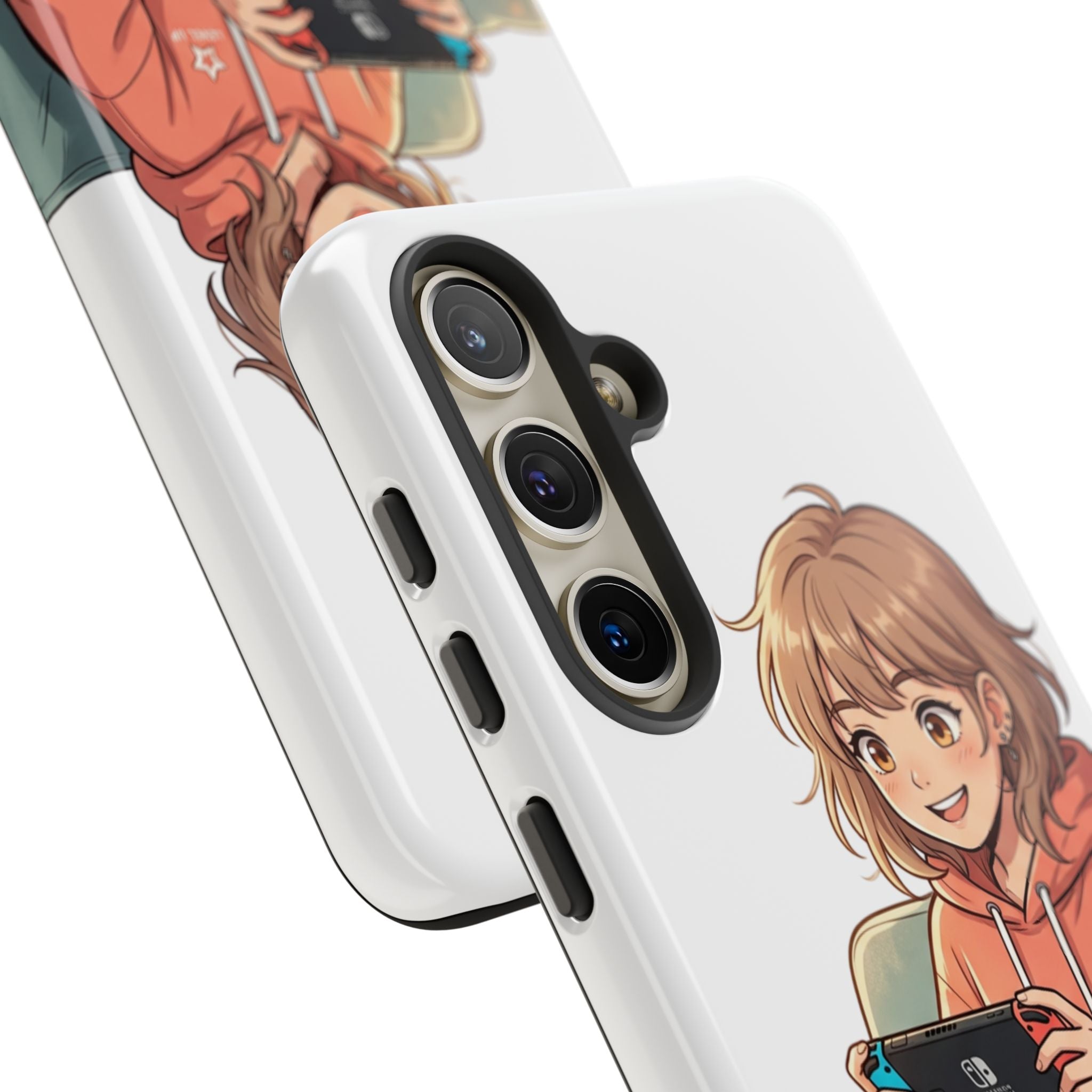 Gamer Girl Phone Case — Cute Anime Console Player Design