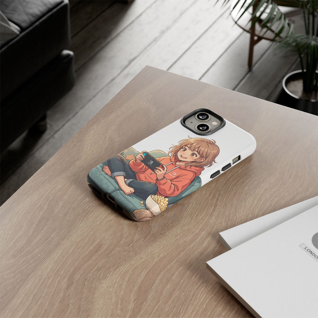 Gamer Girl Phone Case — Cute Anime Console Player Design