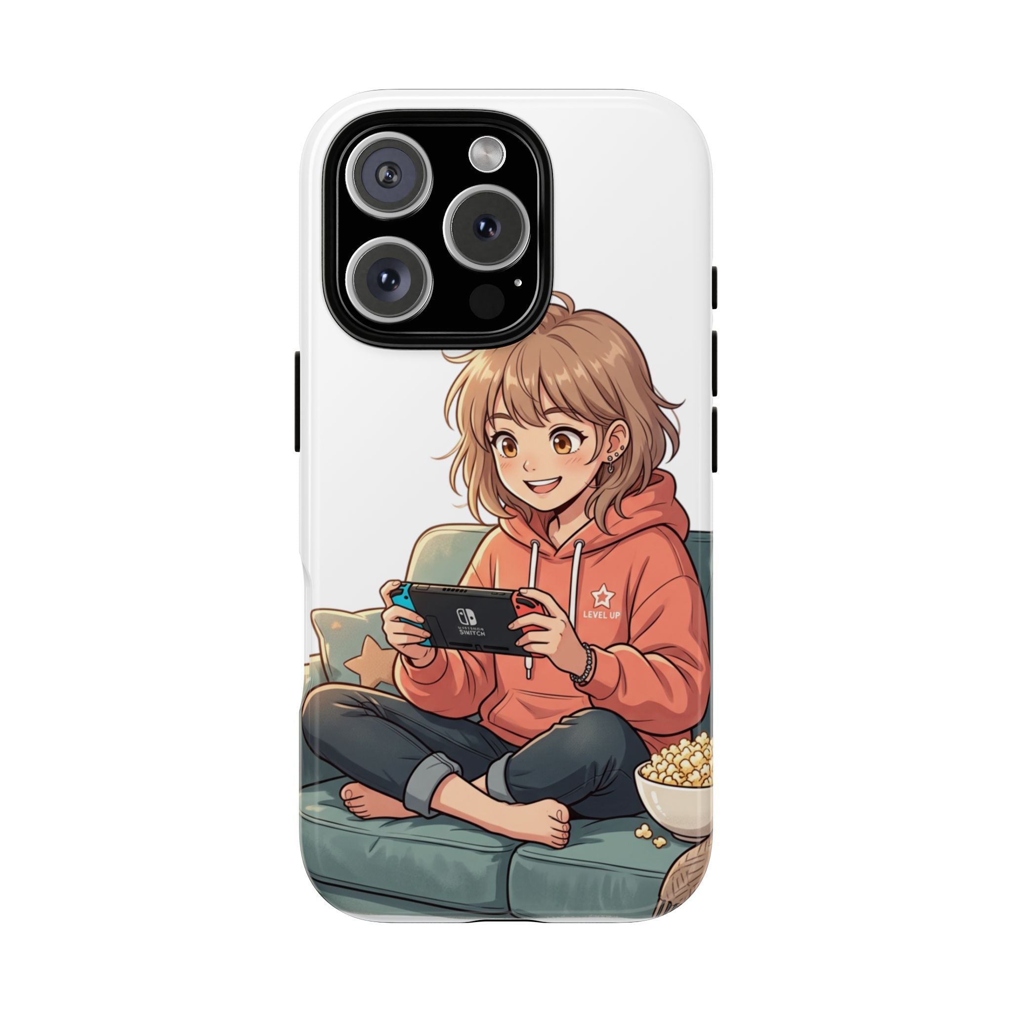 Gamer Girl Phone Case — Cute Anime Console Player Design