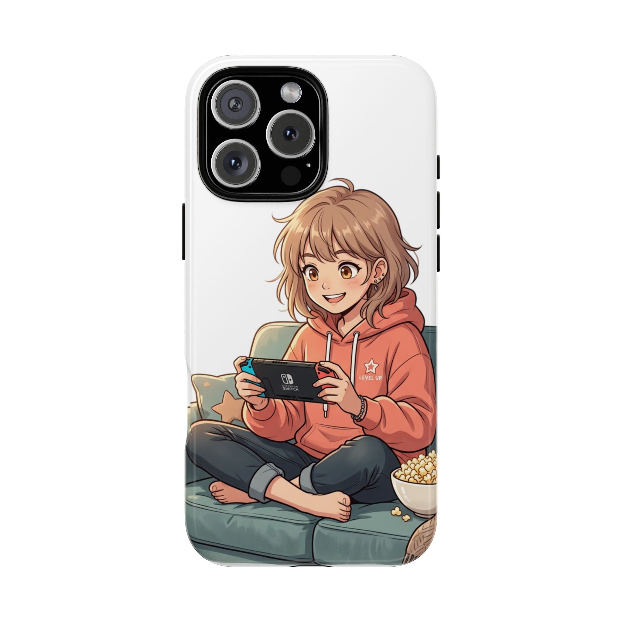 Gamer Girl Phone Case — Cute Anime Console Player Design