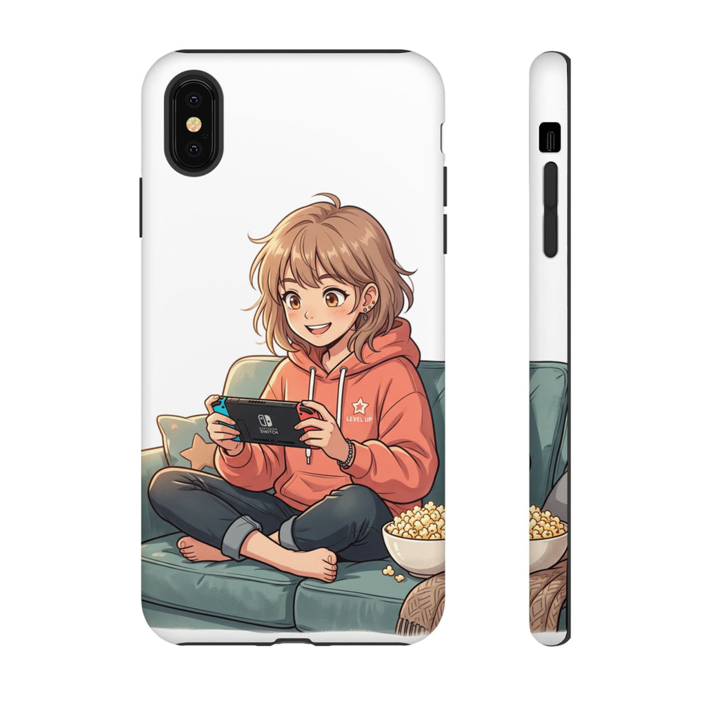 Gamer Girl Phone Case — Cute Anime Console Player Design