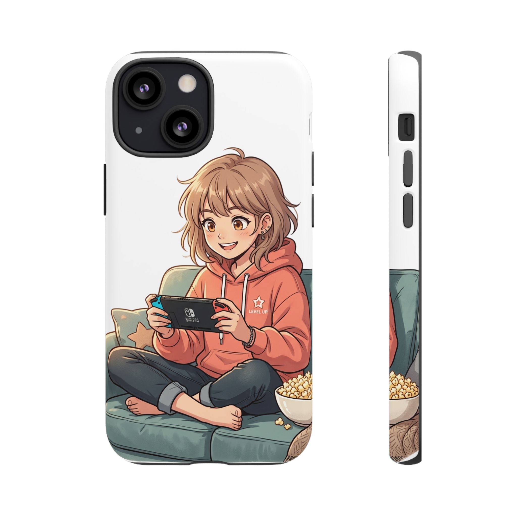 Gamer Girl Phone Case — Cute Anime Console Player Design