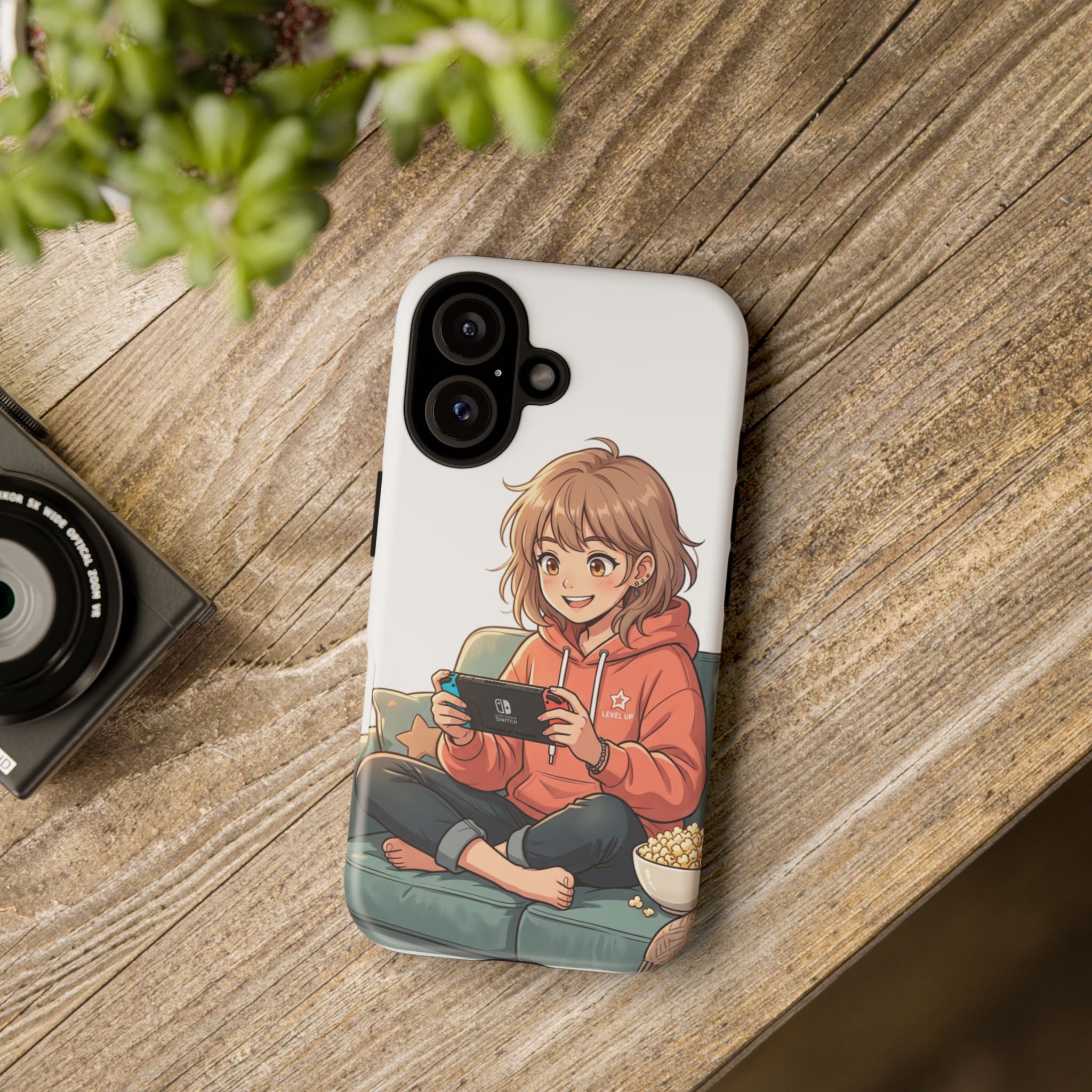 Gamer Girl Phone Case — Cute Anime Console Player Design