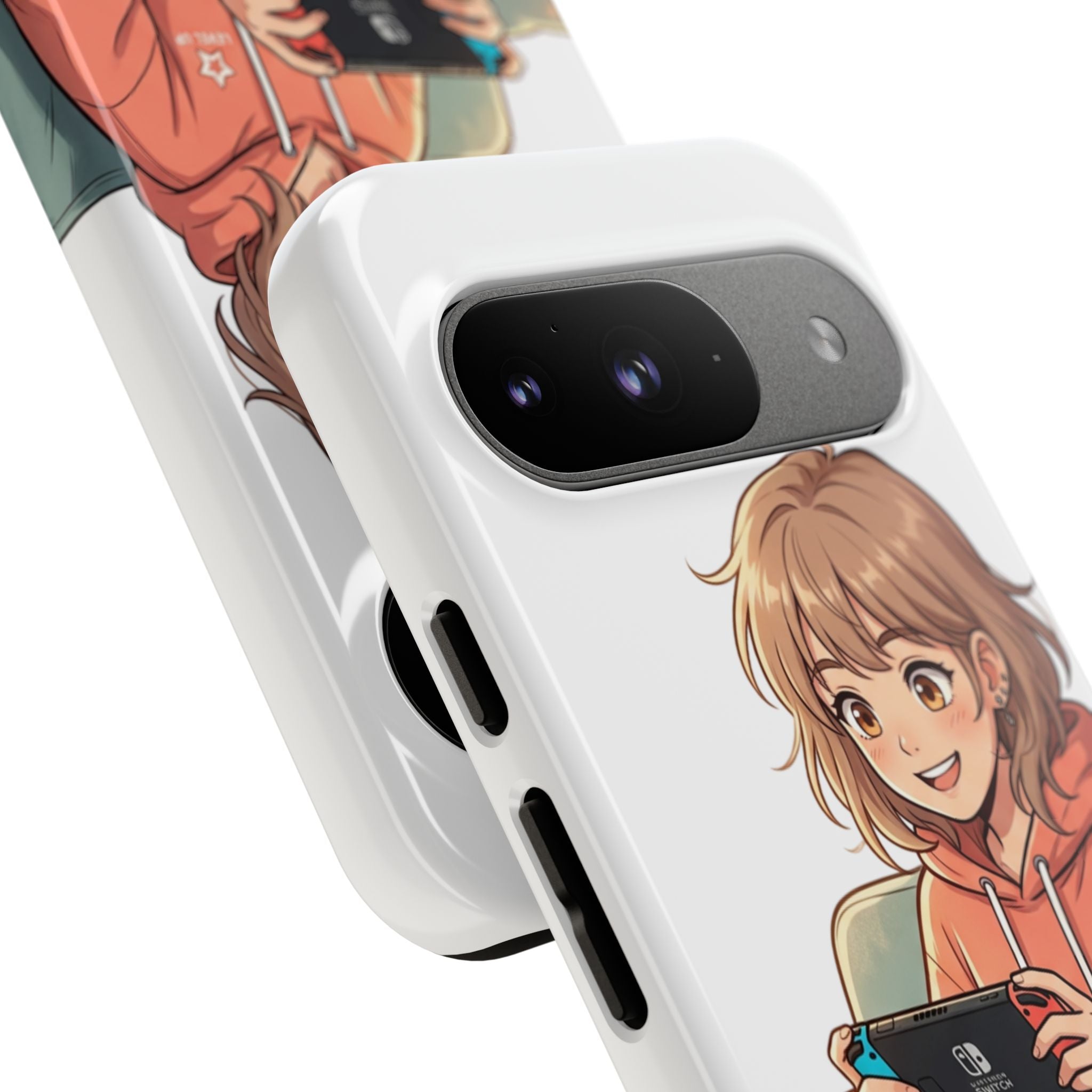Gamer Girl Phone Case — Cute Anime Console Player Design