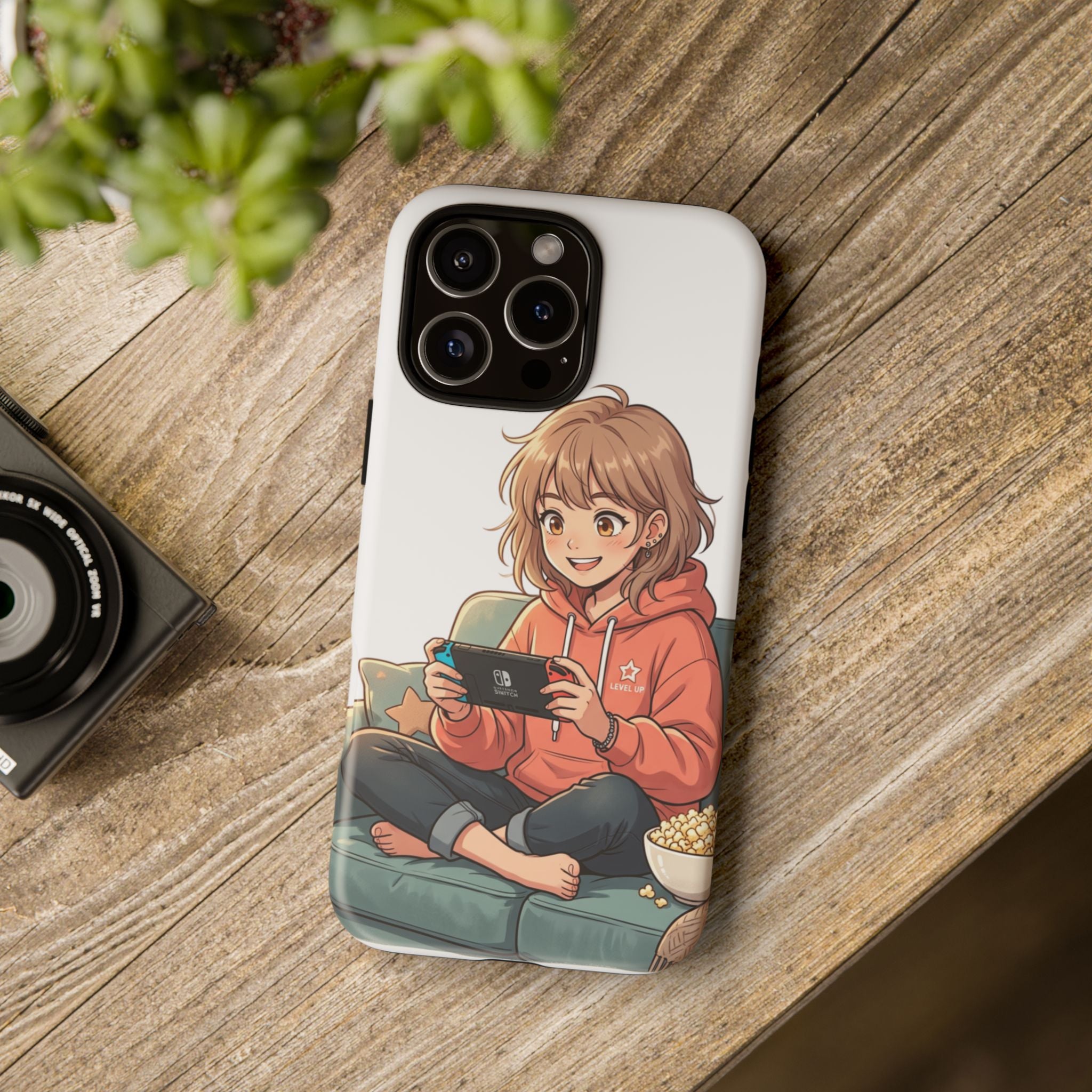 Gamer Girl Phone Case — Cute Anime Console Player Design