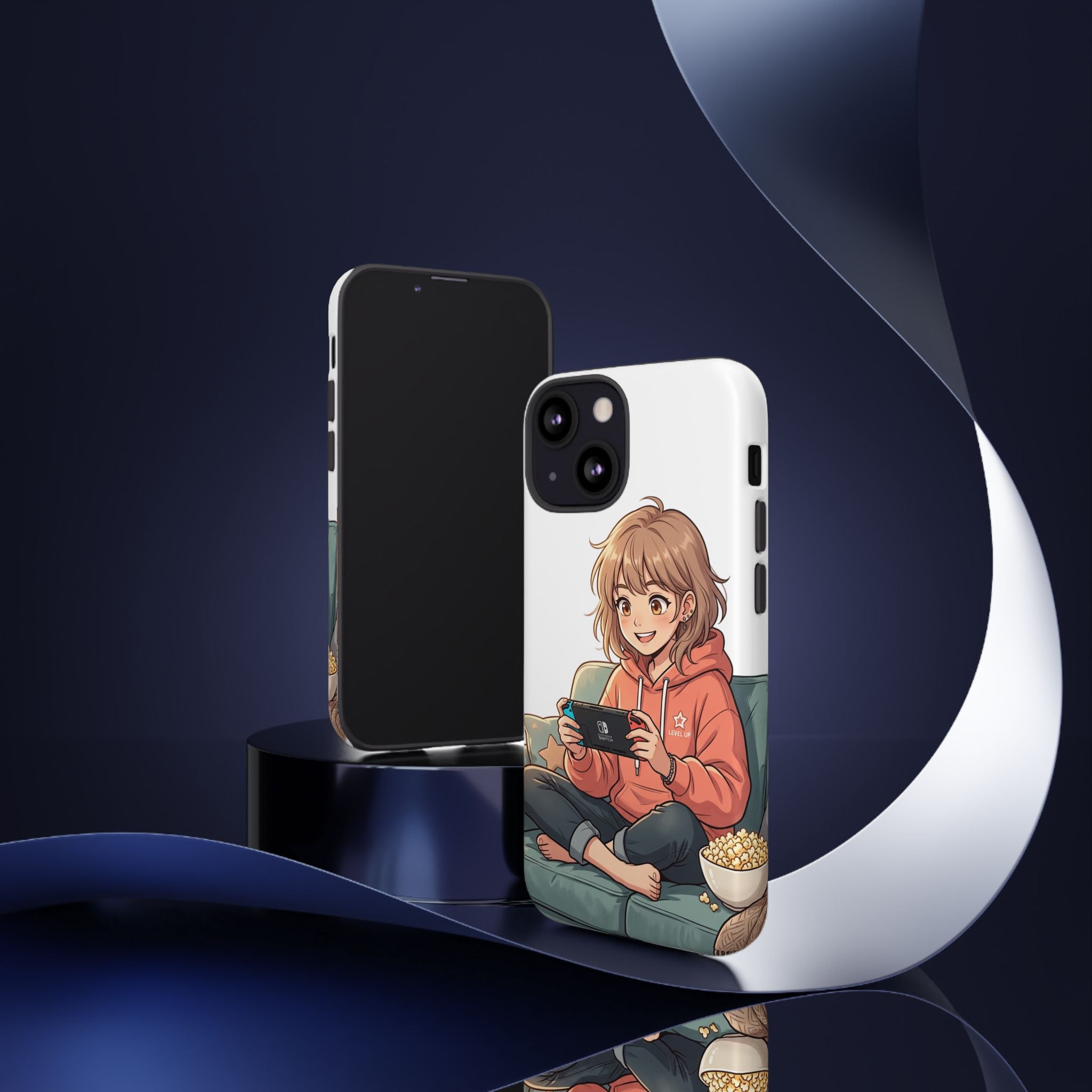 Gamer Girl Phone Case — Cute Anime Console Player Design