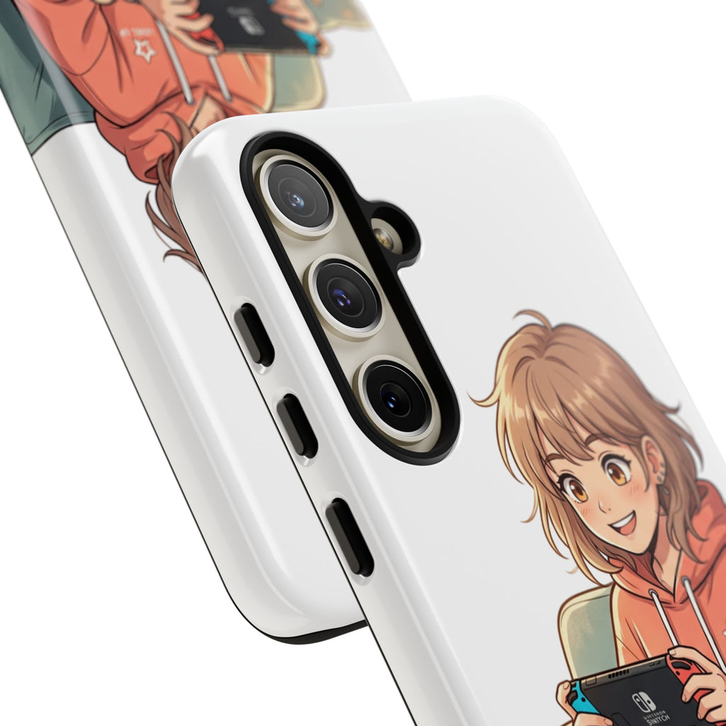 Gamer Girl Phone Case — Cute Anime Console Player Design