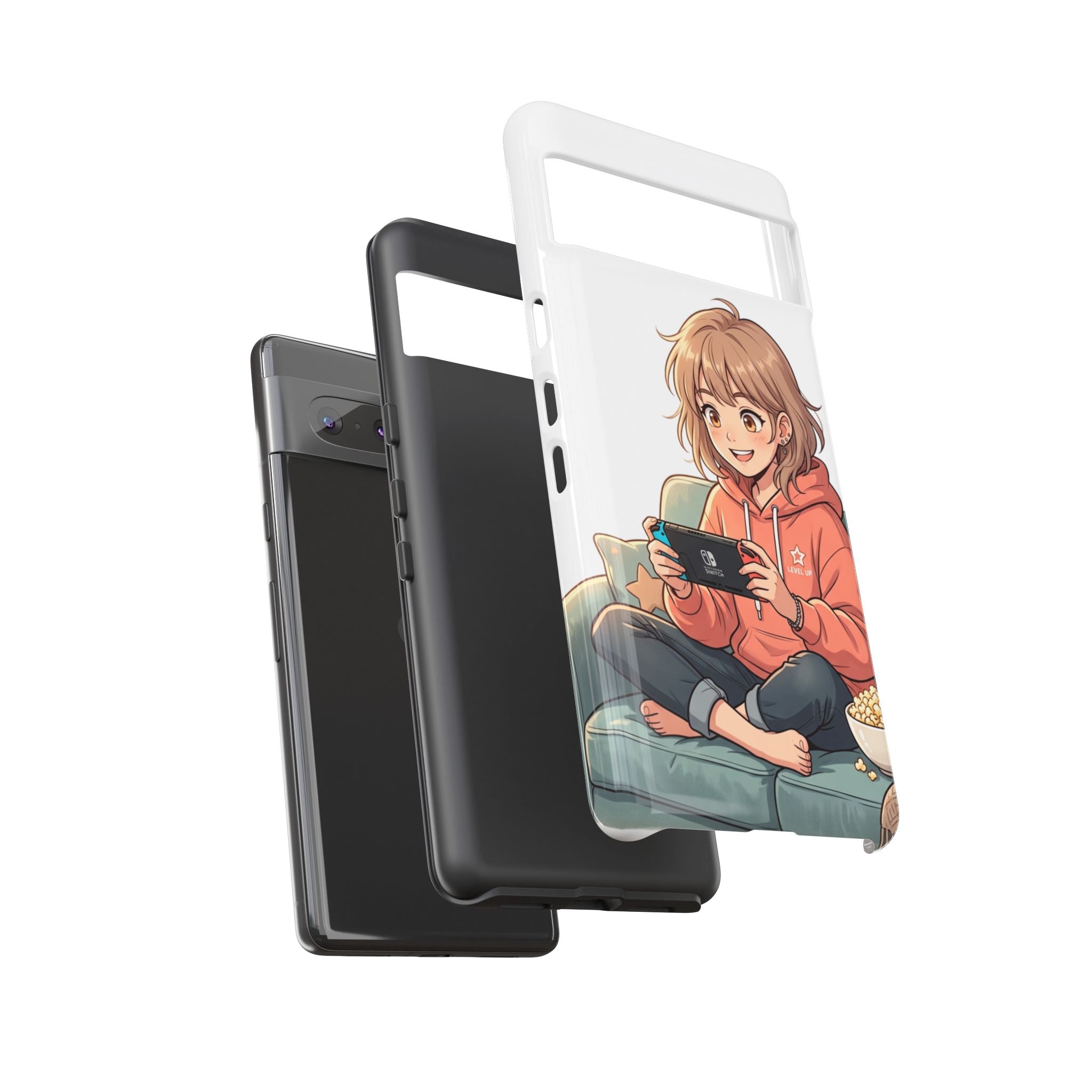 Gamer Girl Phone Case — Cute Anime Console Player Design