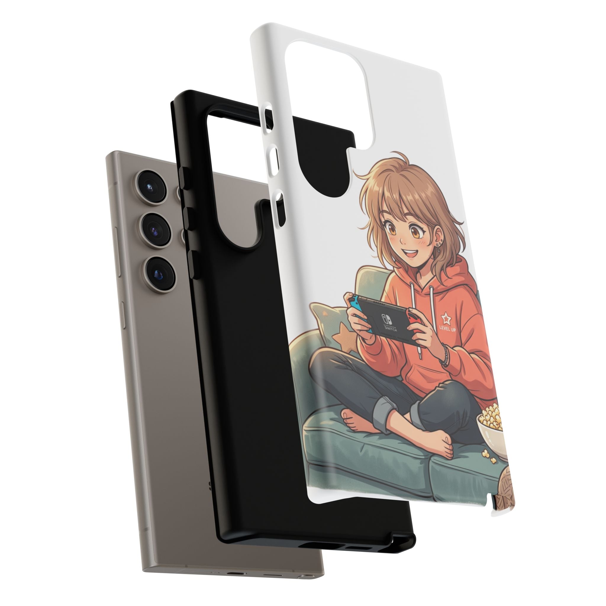 Gamer Girl Phone Case — Cute Anime Console Player Design
