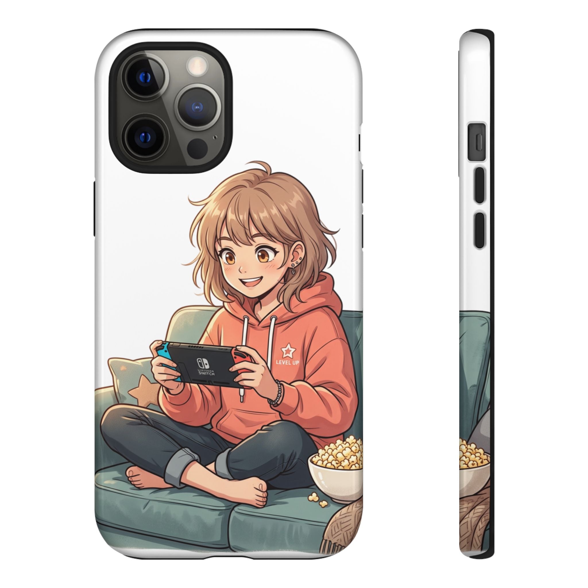 Gamer Girl Phone Case — Cute Anime Console Player Design