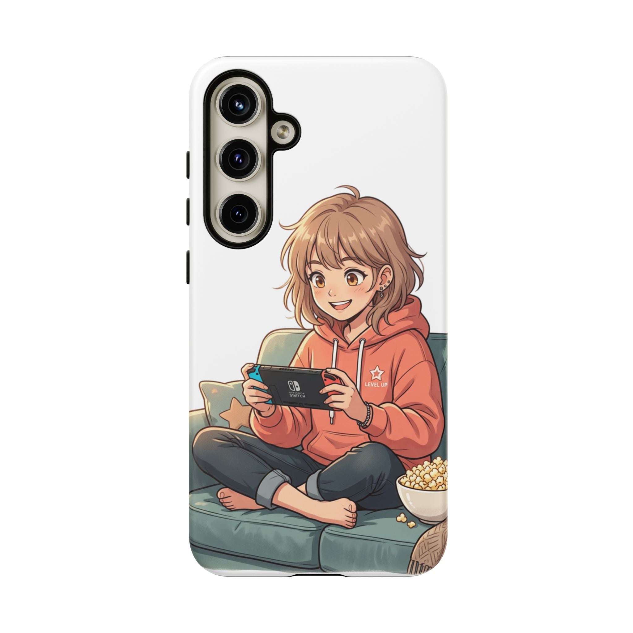Gamer Girl Phone Case — Cute Anime Console Player Design