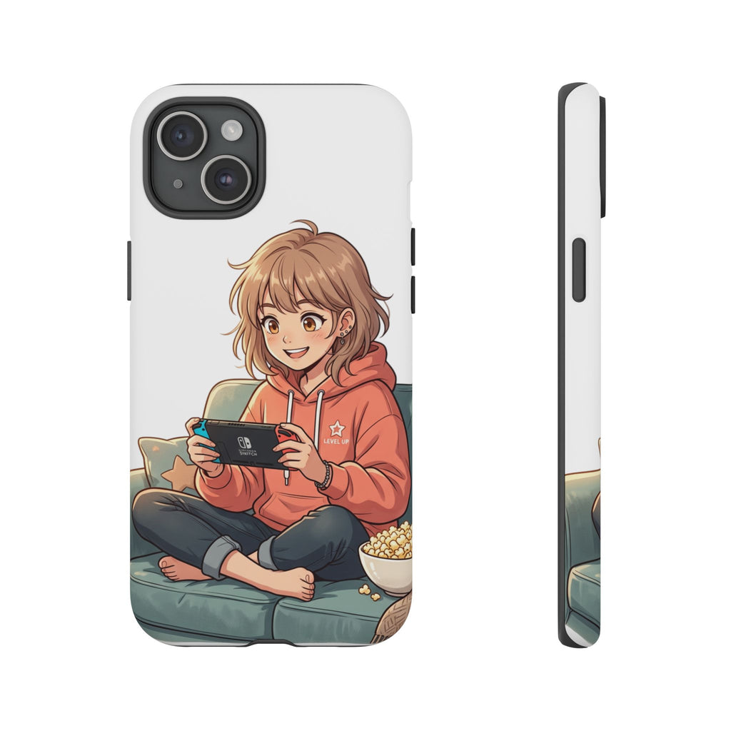Gamer Girl Phone Case — Cute Anime Console Player Design