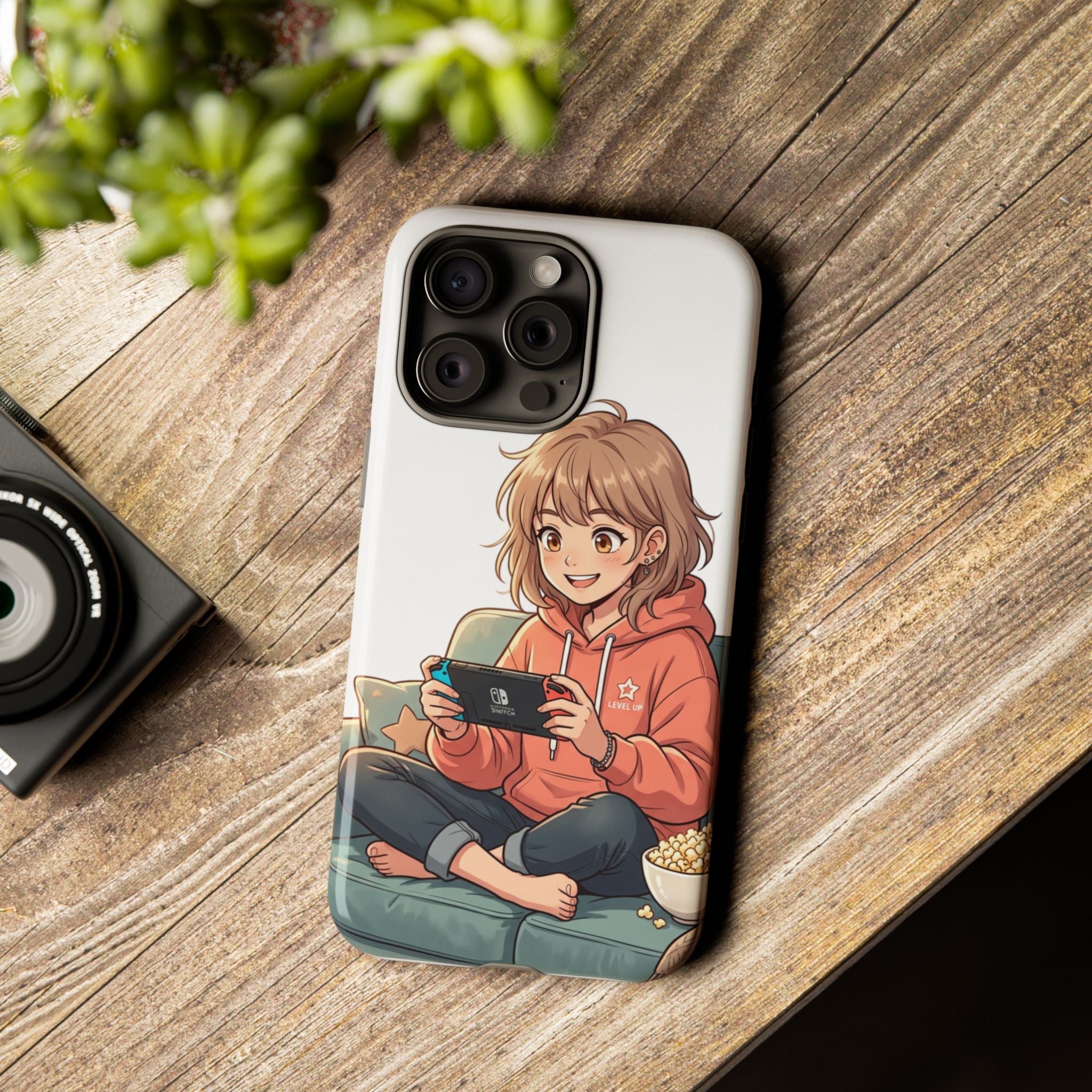 Gamer Girl Phone Case — Cute Anime Console Player Design