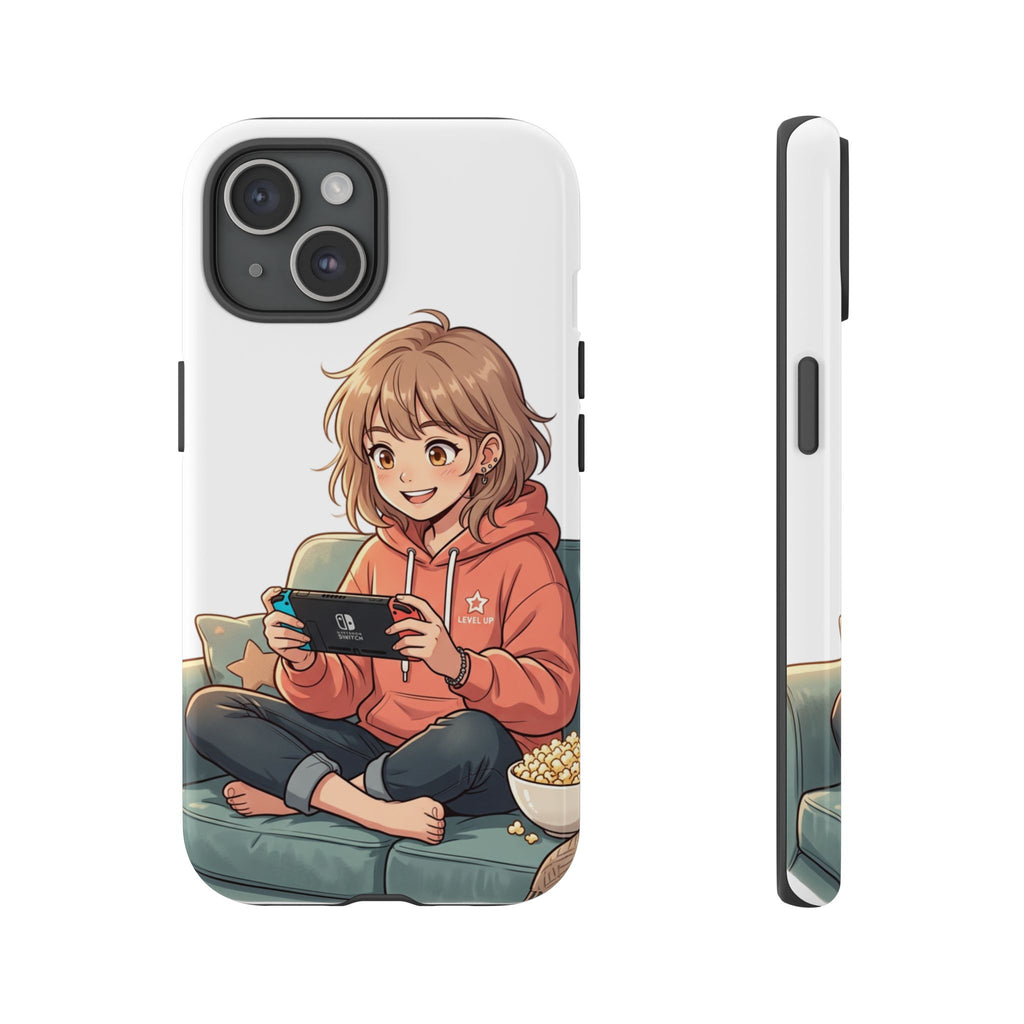 Gamer Girl Phone Case — Cute Anime Console Player Design