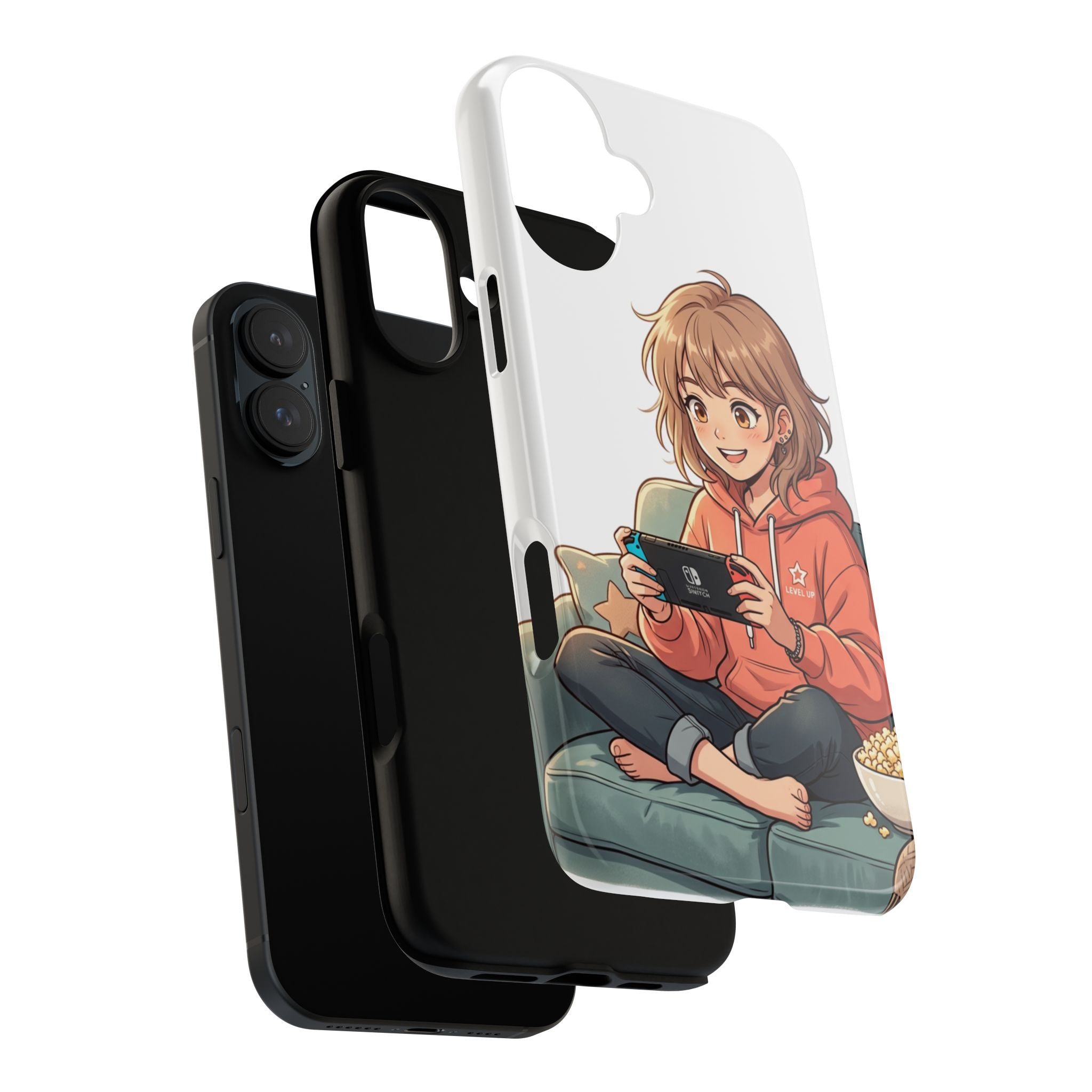 Gamer Girl Phone Case — Cute Anime Console Player Design