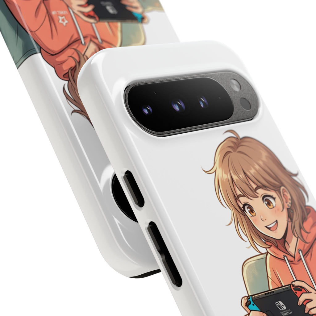 Gamer Girl Phone Case — Cute Anime Console Player Design