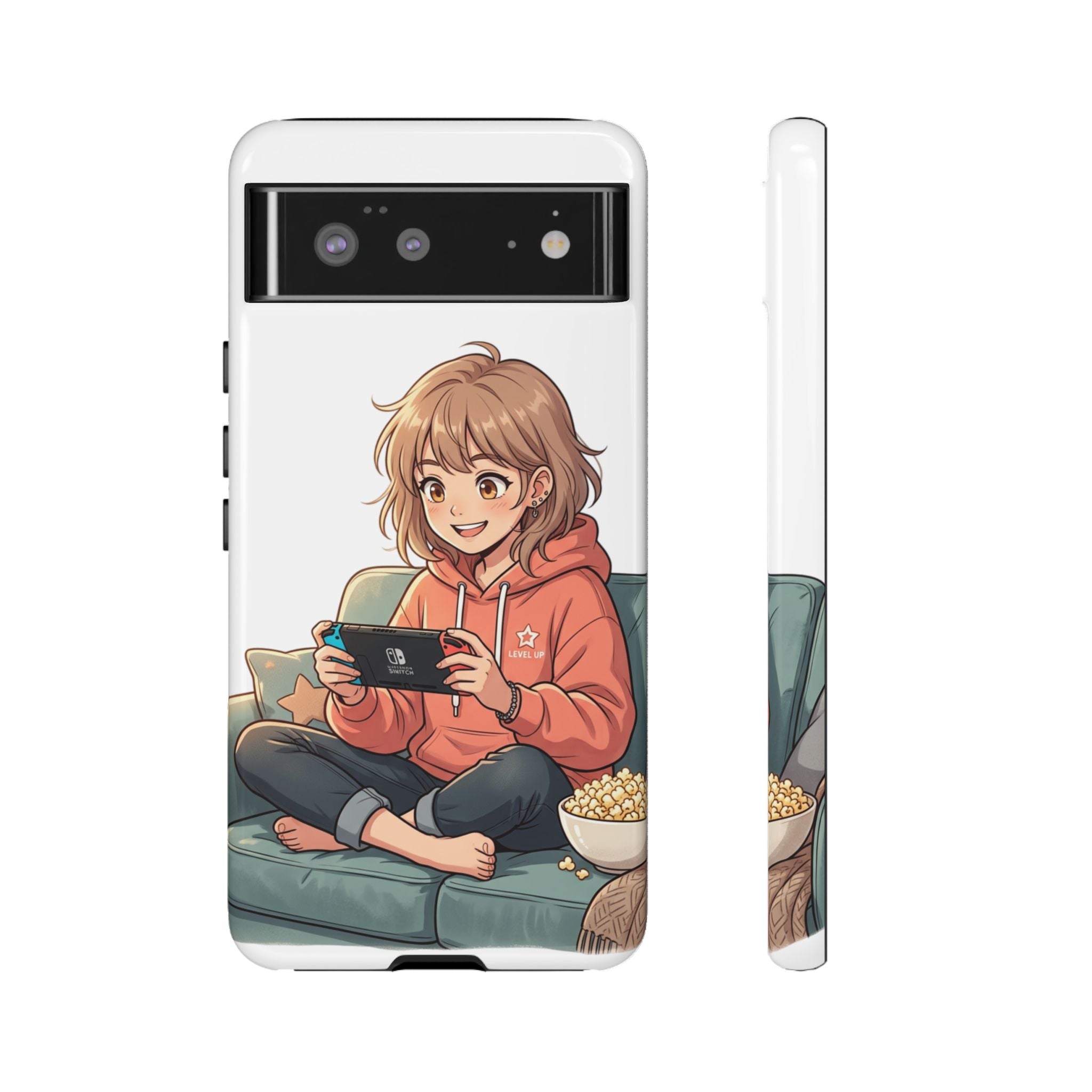 Gamer Girl Phone Case — Cute Anime Console Player Design