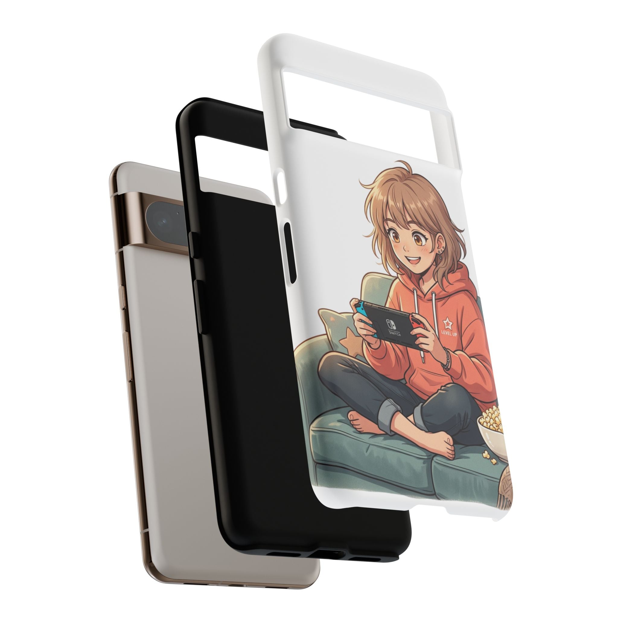 Gamer Girl Phone Case — Cute Anime Console Player Design