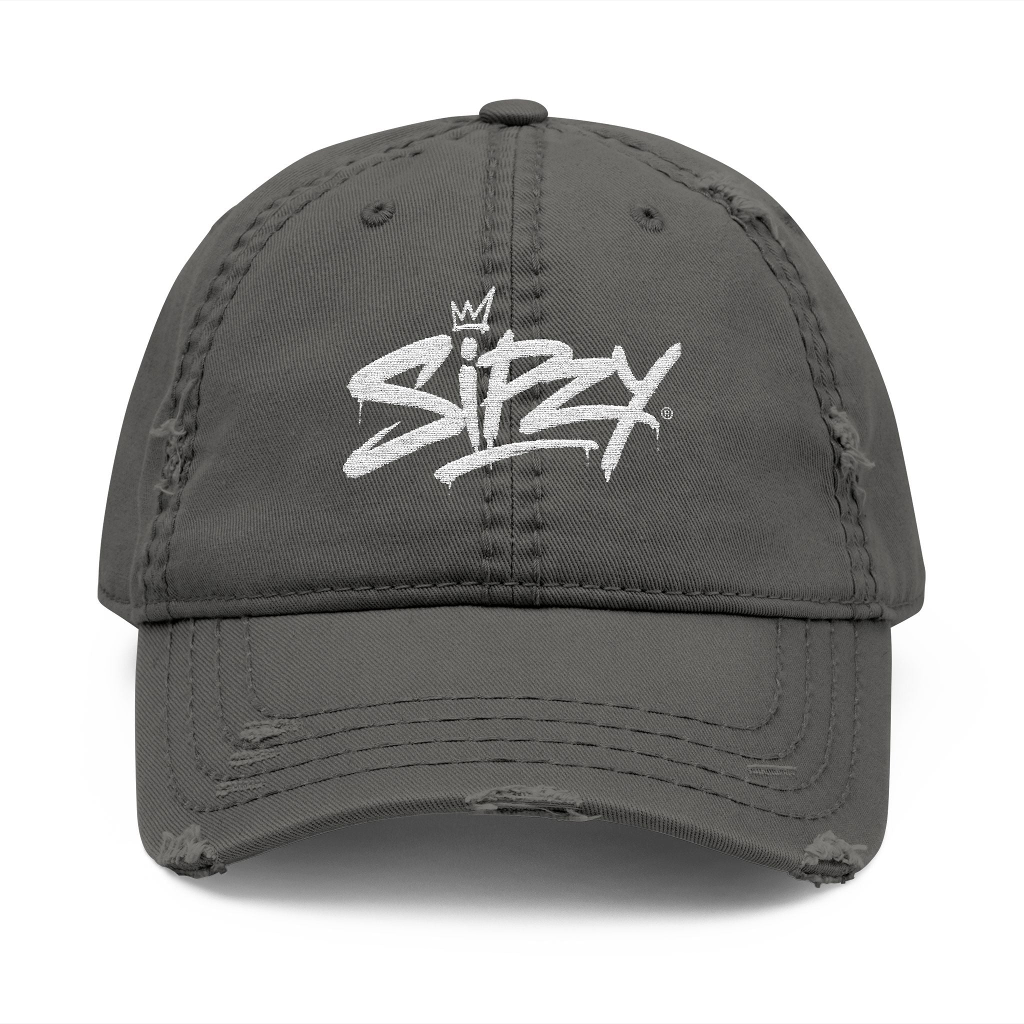 Embroidered 'Sizzy' Distressed Dad Hat — Vintage Streetwear Cap