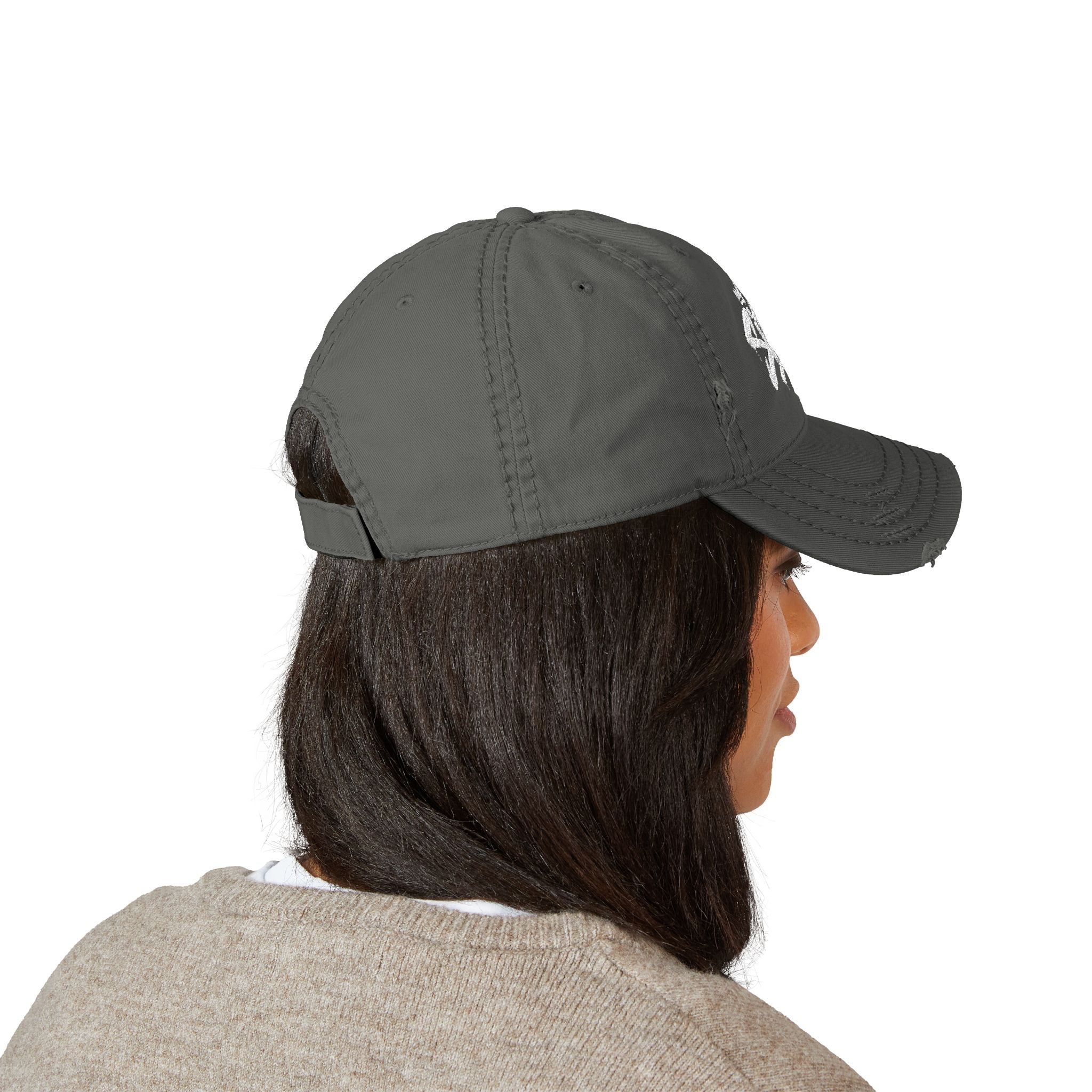 Embroidered 'Sizzy' Distressed Dad Hat — Vintage Streetwear Cap