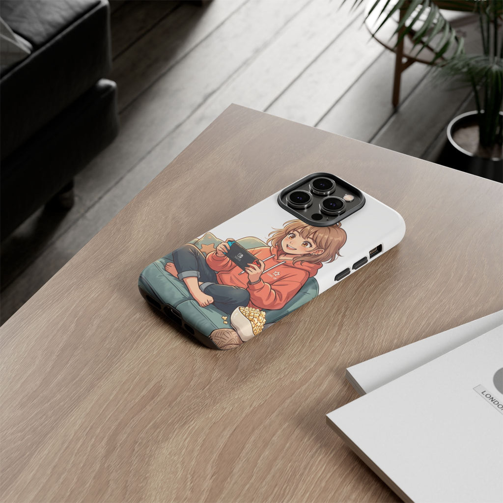 Gamer Girl Phone Case — Cute Anime Console Player Design