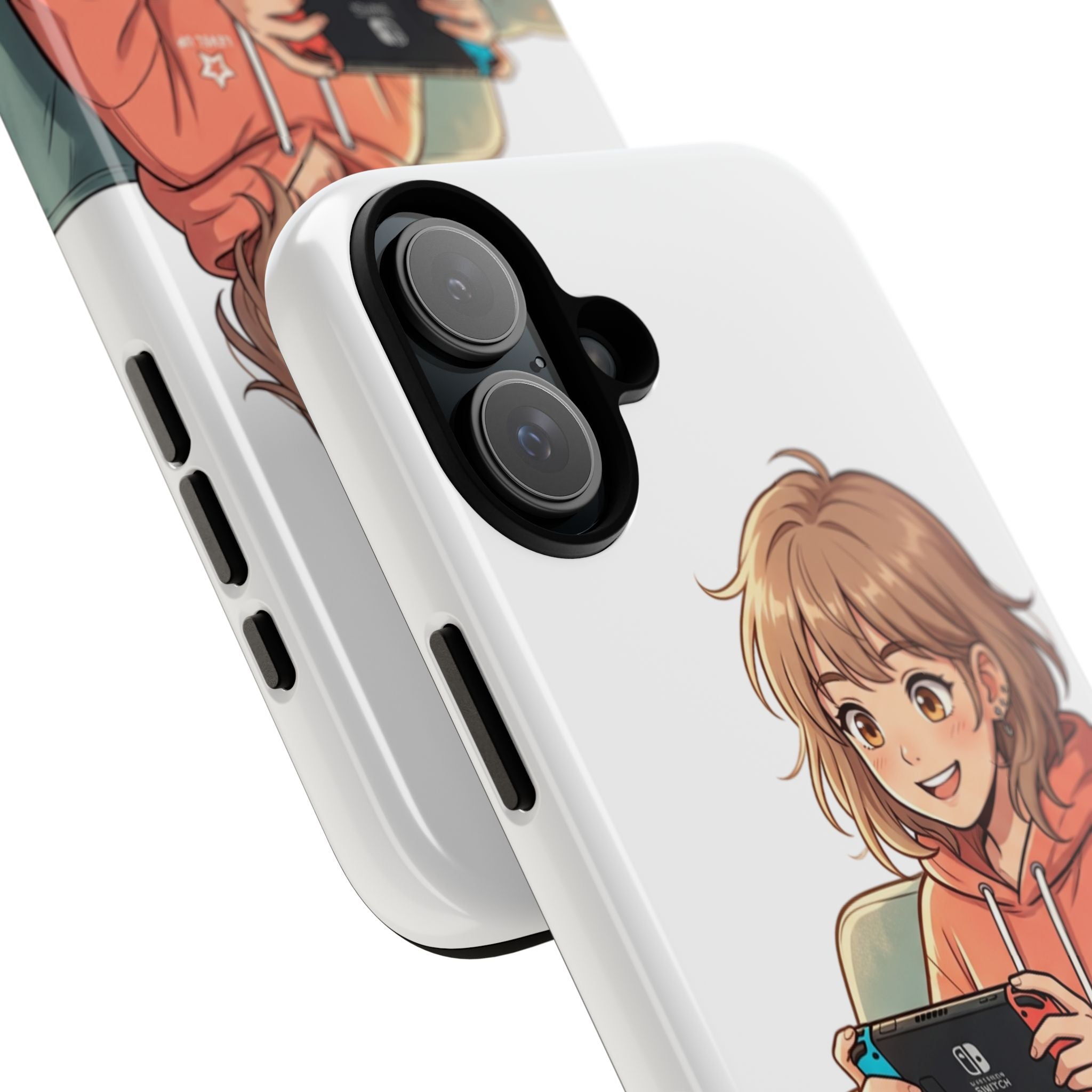 Gamer Girl Phone Case — Cute Anime Console Player Design