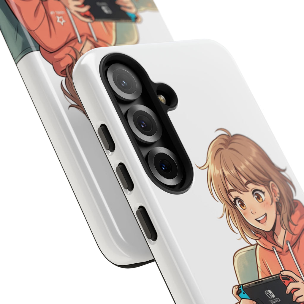 Gamer Girl Phone Case — Cute Anime Console Player Design