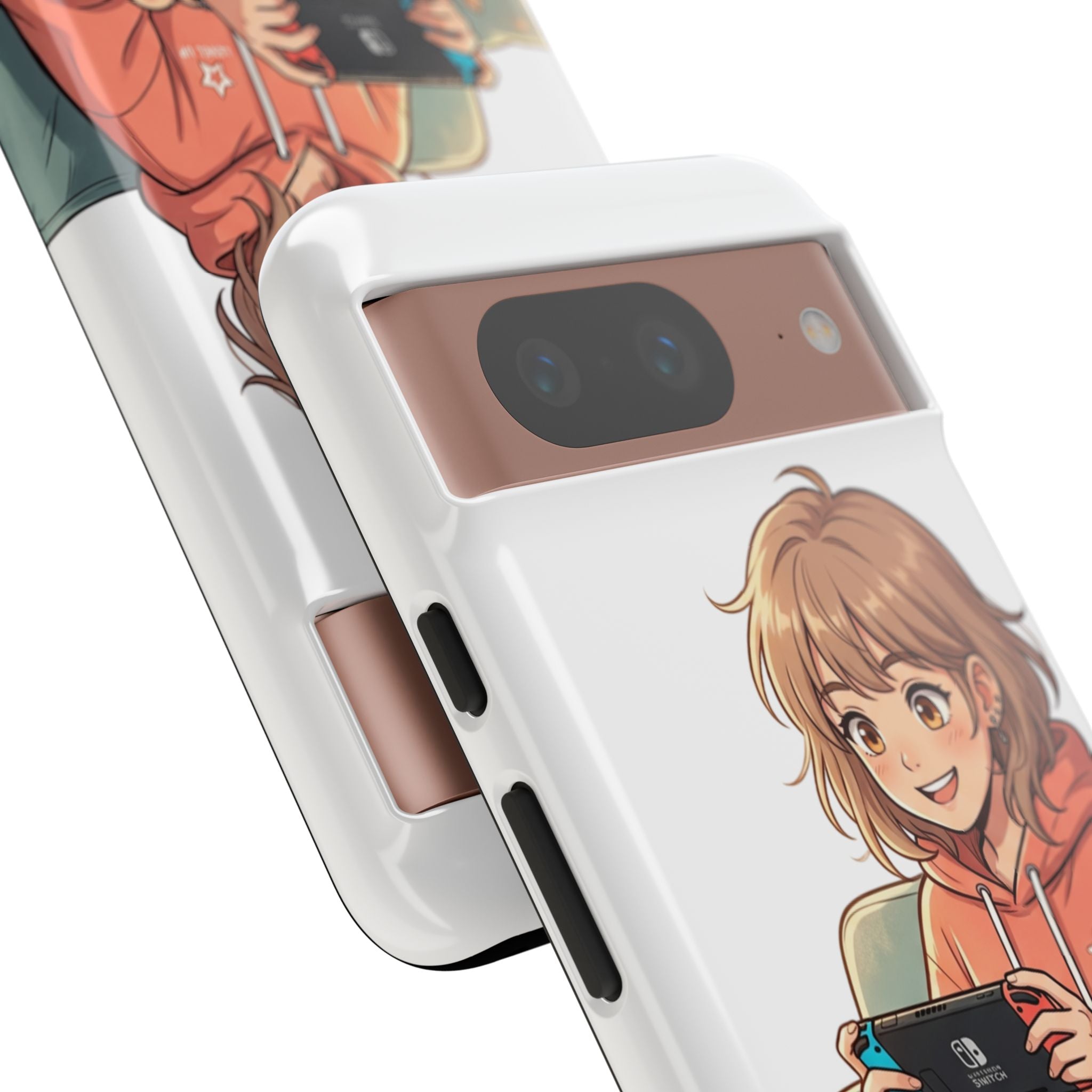 Gamer Girl Phone Case — Cute Anime Console Player Design