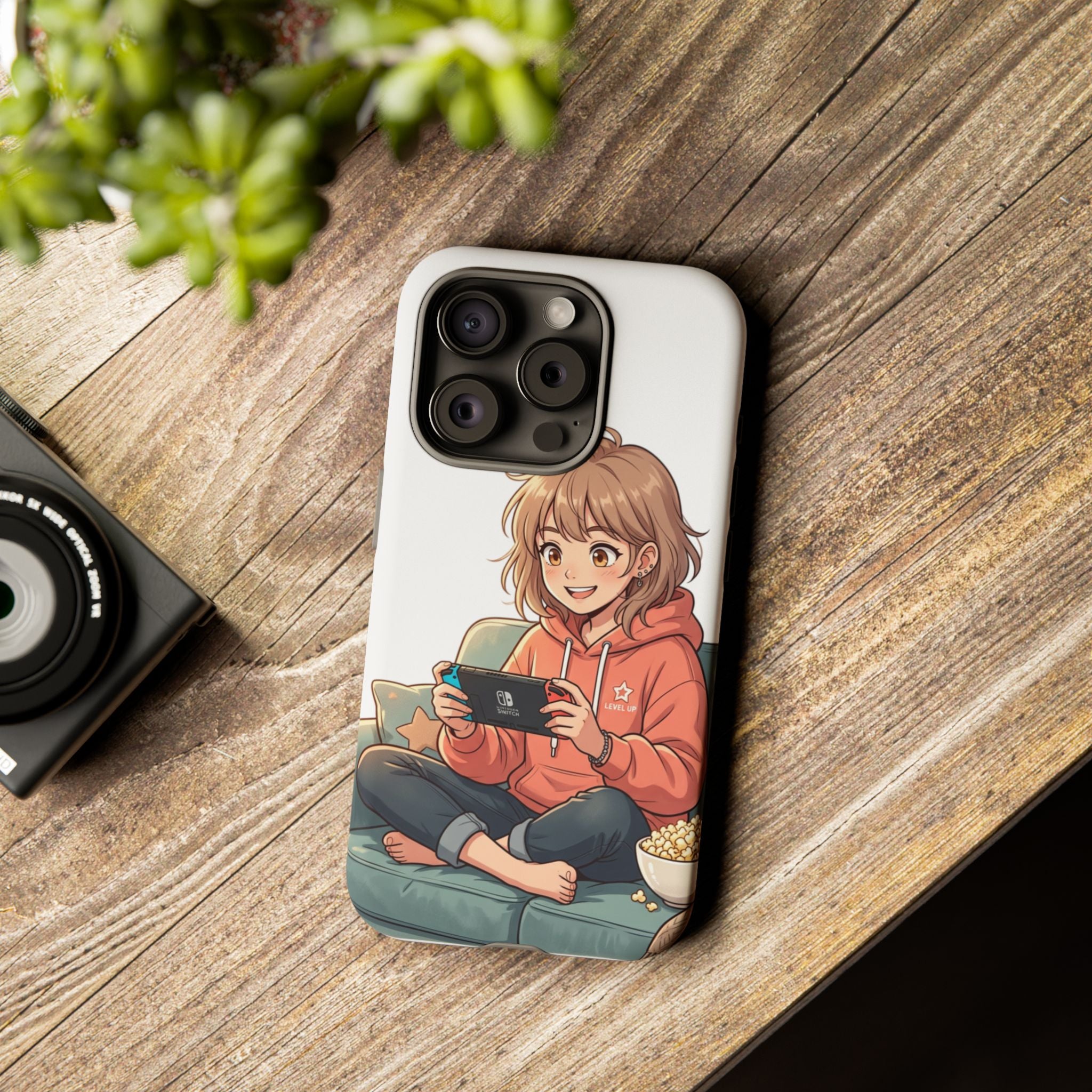 Gamer Girl Phone Case — Cute Anime Console Player Design