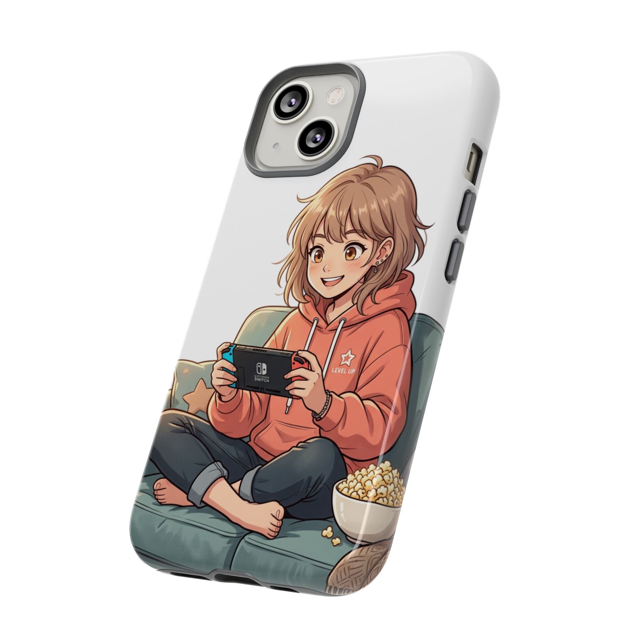 Gamer Girl Phone Case — Cute Anime Console Player Design