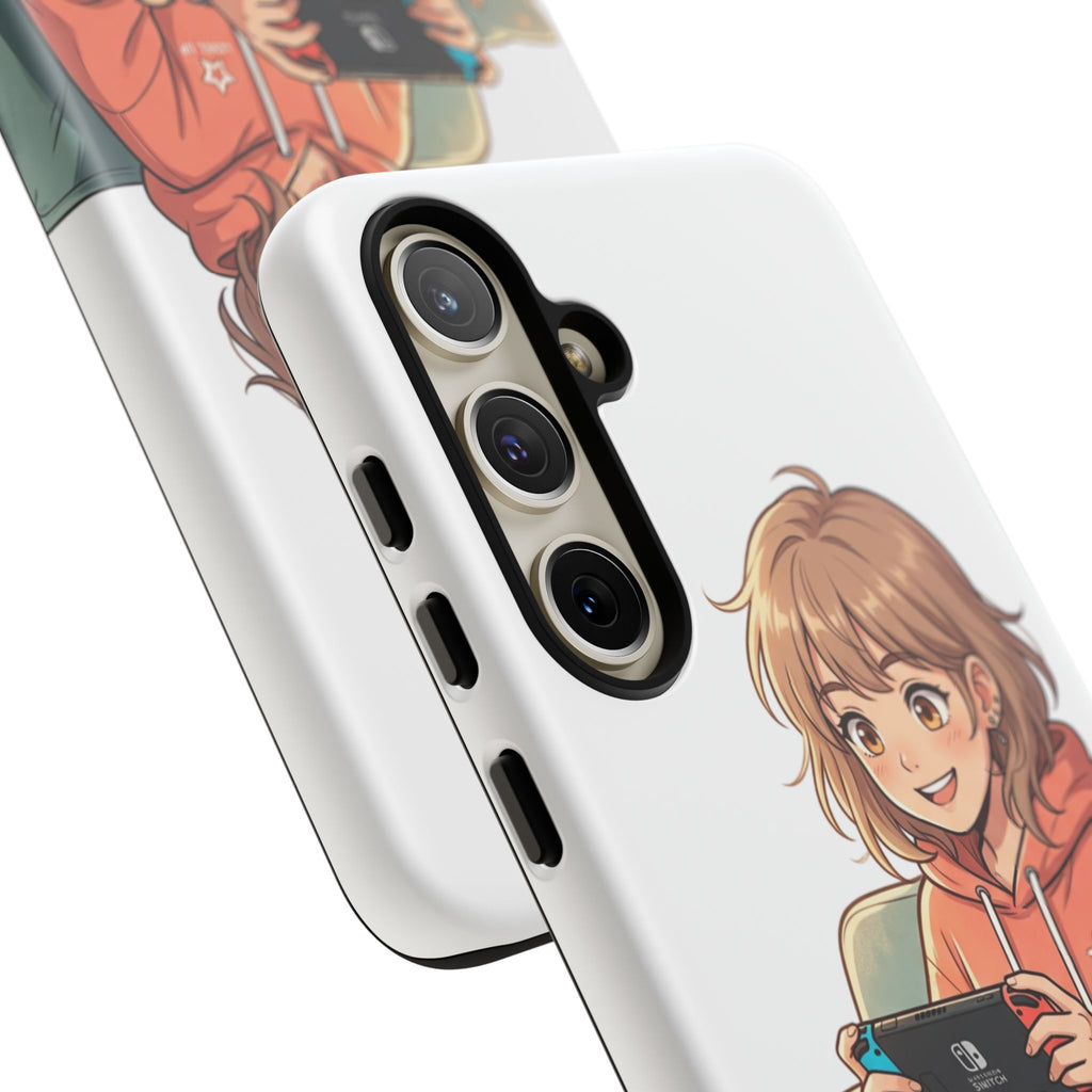 Gamer Girl Phone Case — Cute Anime Console Player Design