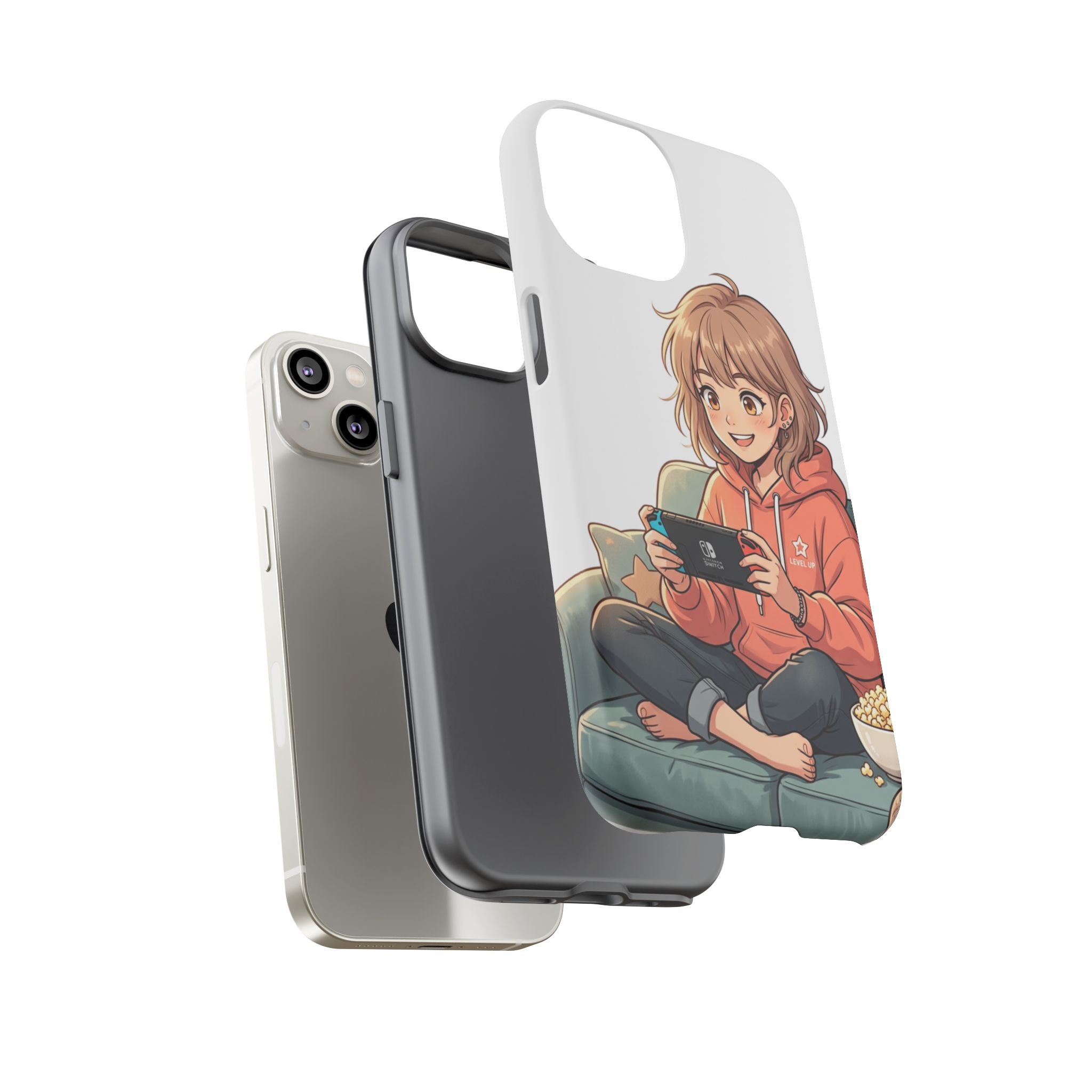 Gamer Girl Phone Case — Cute Anime Console Player Design