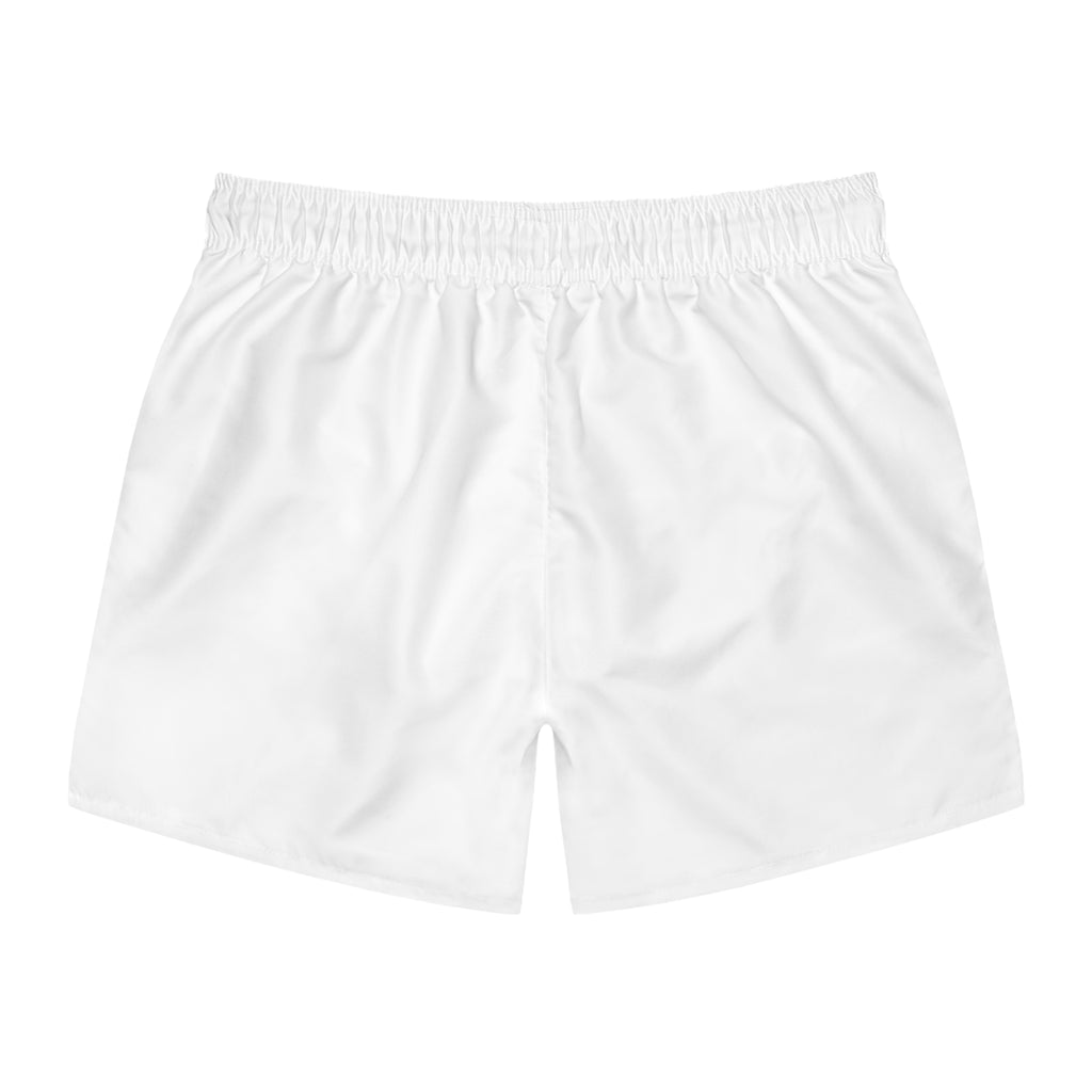 Summer Sunset Swim Trunks — 'SUMMER' Pocket Graphic Beach Shorts