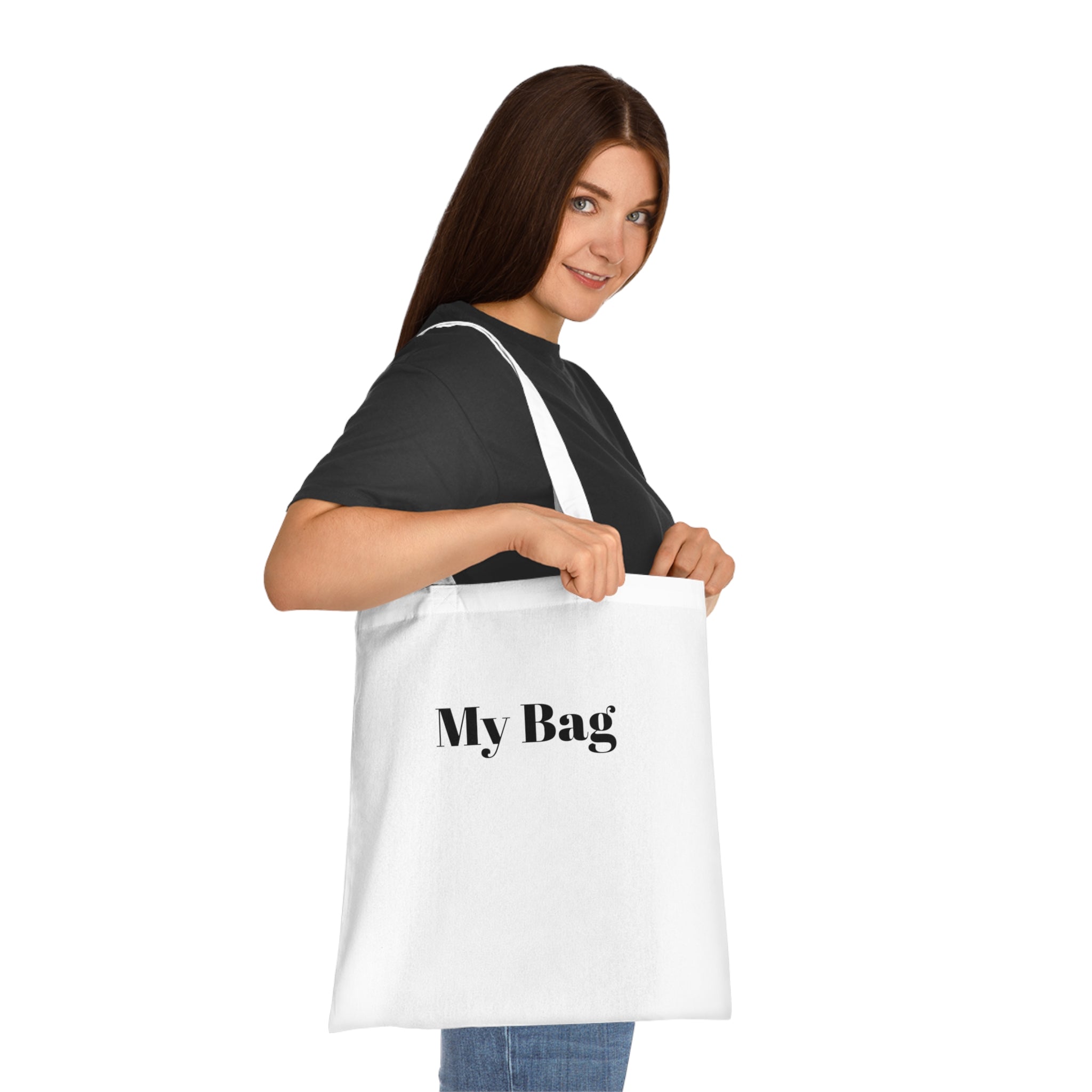 My Bag Cotton Tote — Minimalist White Canvas Shopping Tote