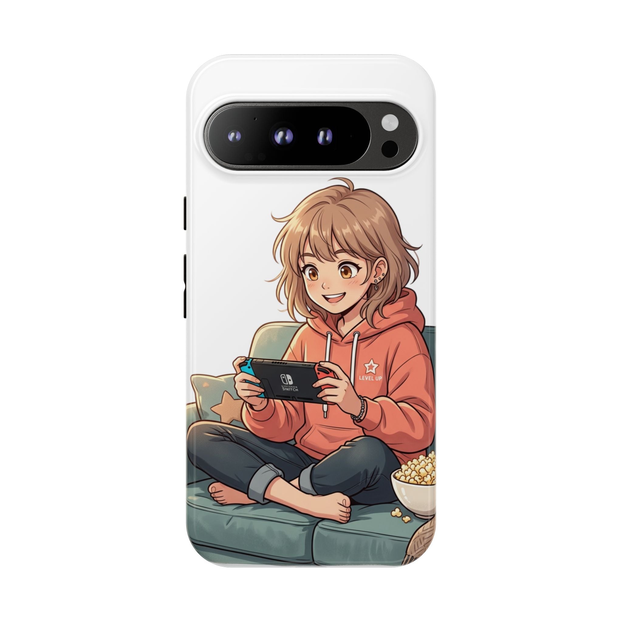 Gamer Girl Phone Case — Cute Anime Console Player Design
