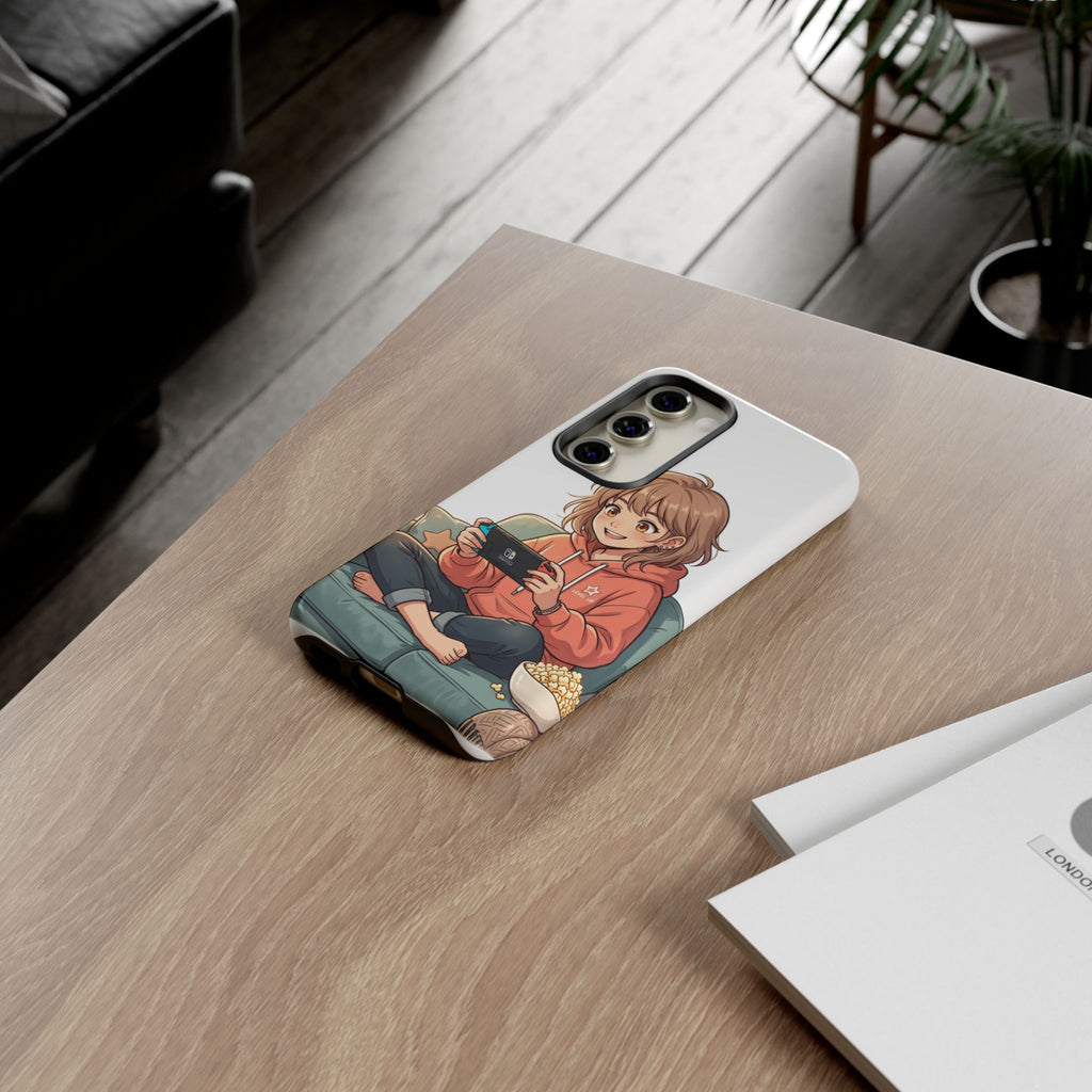 Gamer Girl Phone Case — Cute Anime Console Player Design