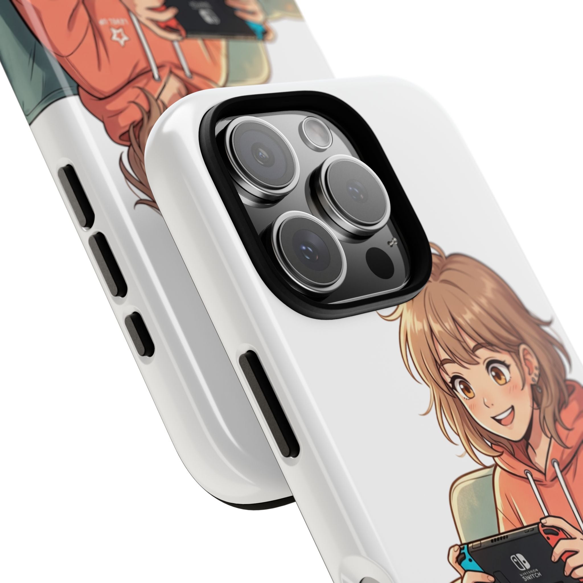 Gamer Girl Phone Case — Cute Anime Console Player Design