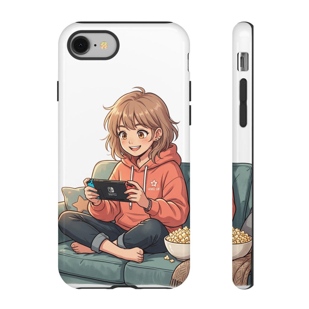 Gamer Girl Phone Case — Cute Anime Console Player Design