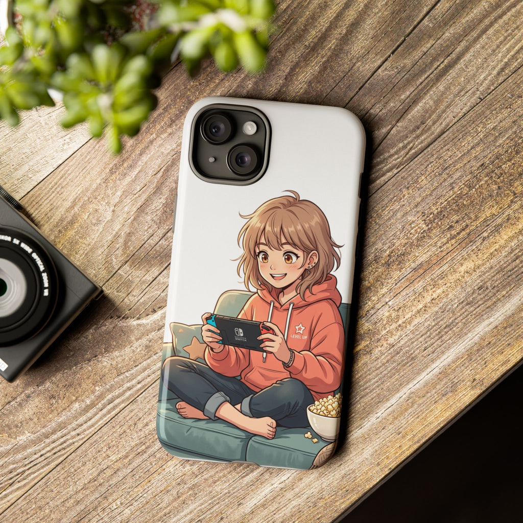 Gamer Girl Phone Case — Cute Anime Console Player Design